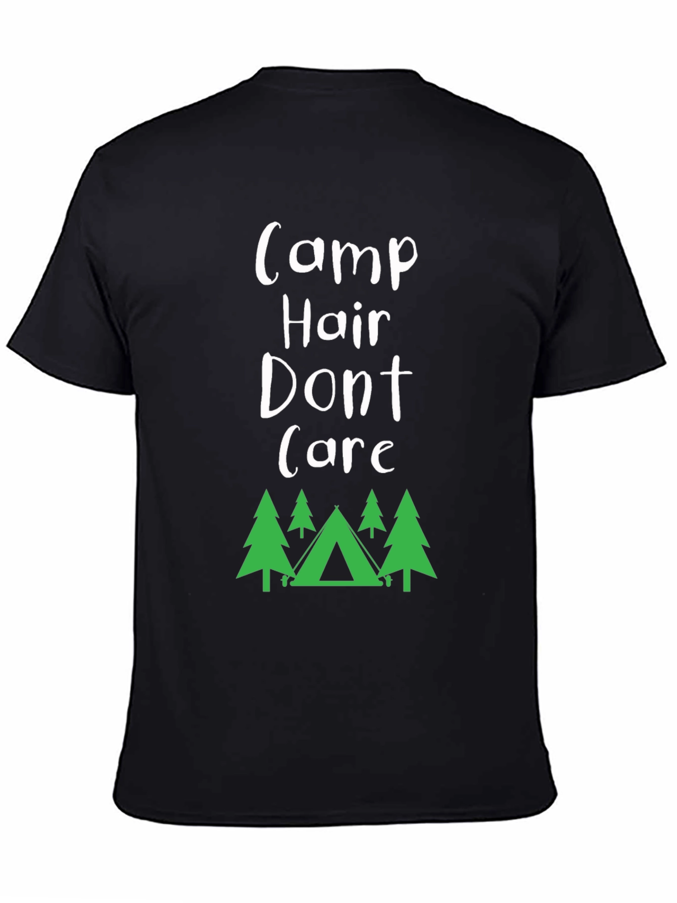 Black Camp Hair Don't Care T-Shirt view 4