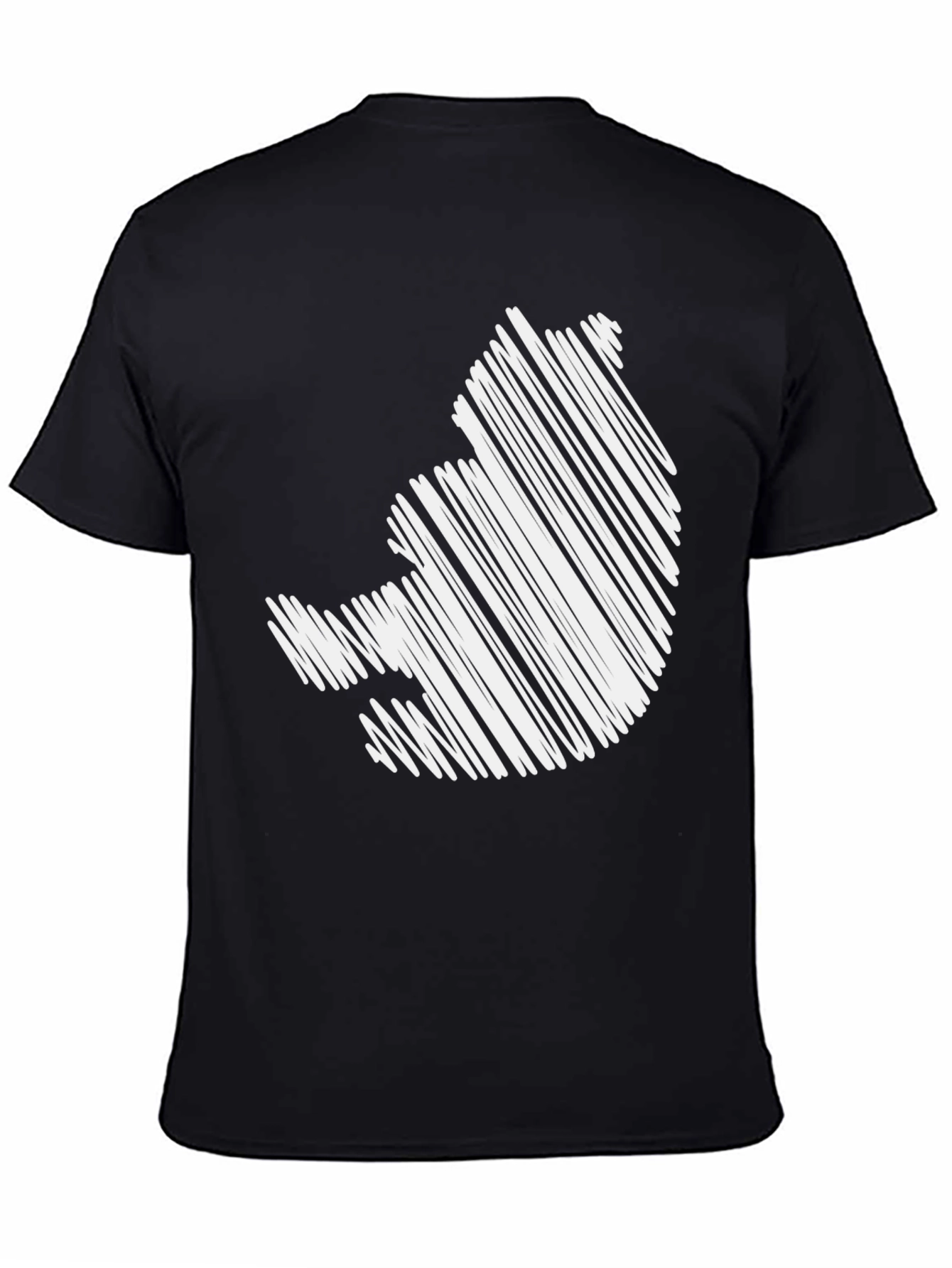 Black Scribble Bear Graphic Tee - Casual Comfort view 4