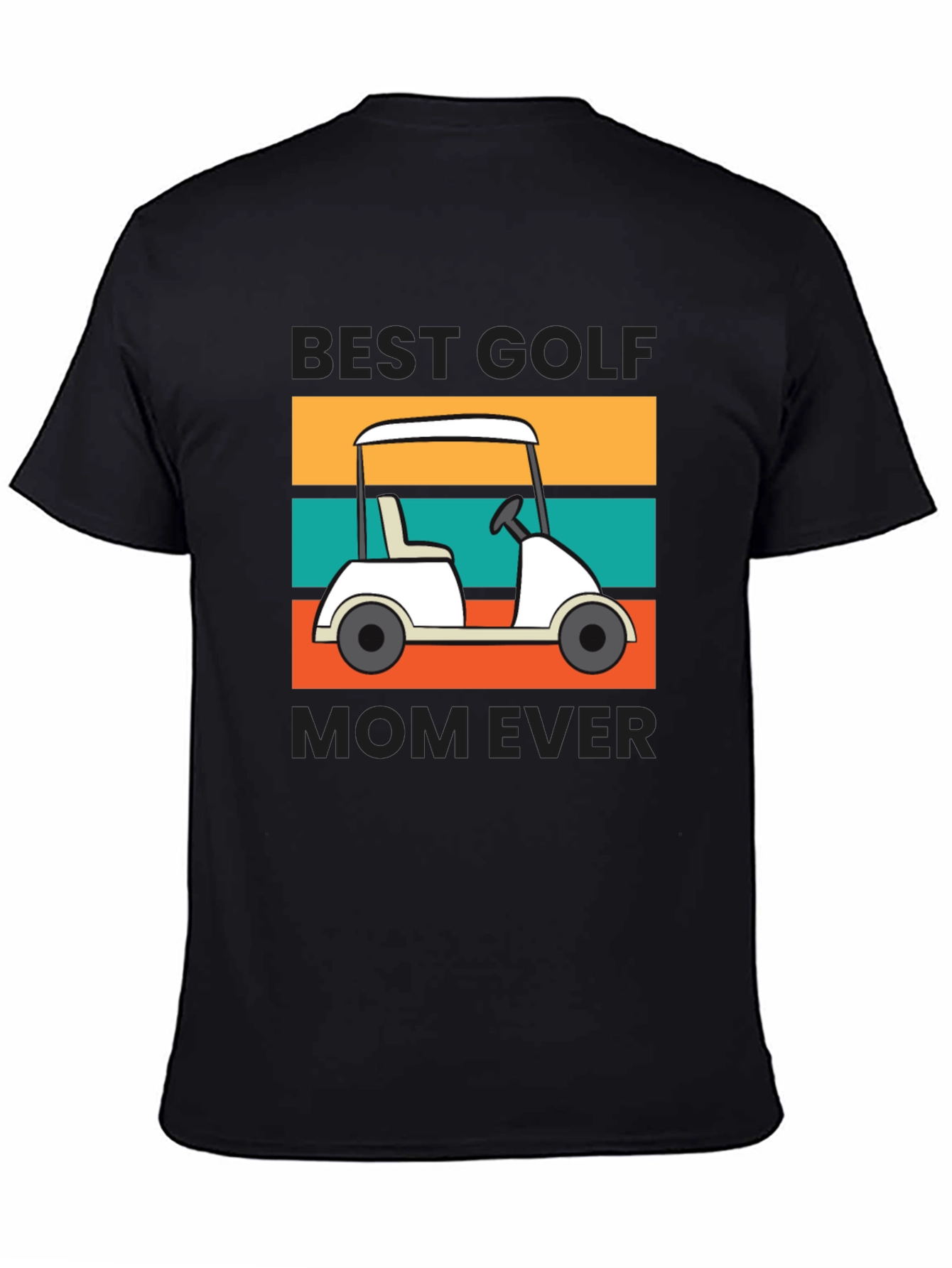 Black Best Golf Mom Ever Graphic T-Shirt view 4