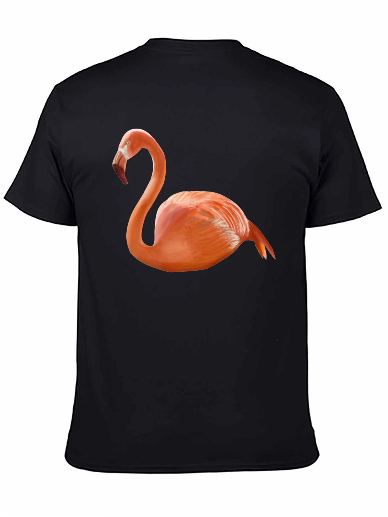 Black Flamingo Graphic Tee - Classic Black T-Shirt view 4
