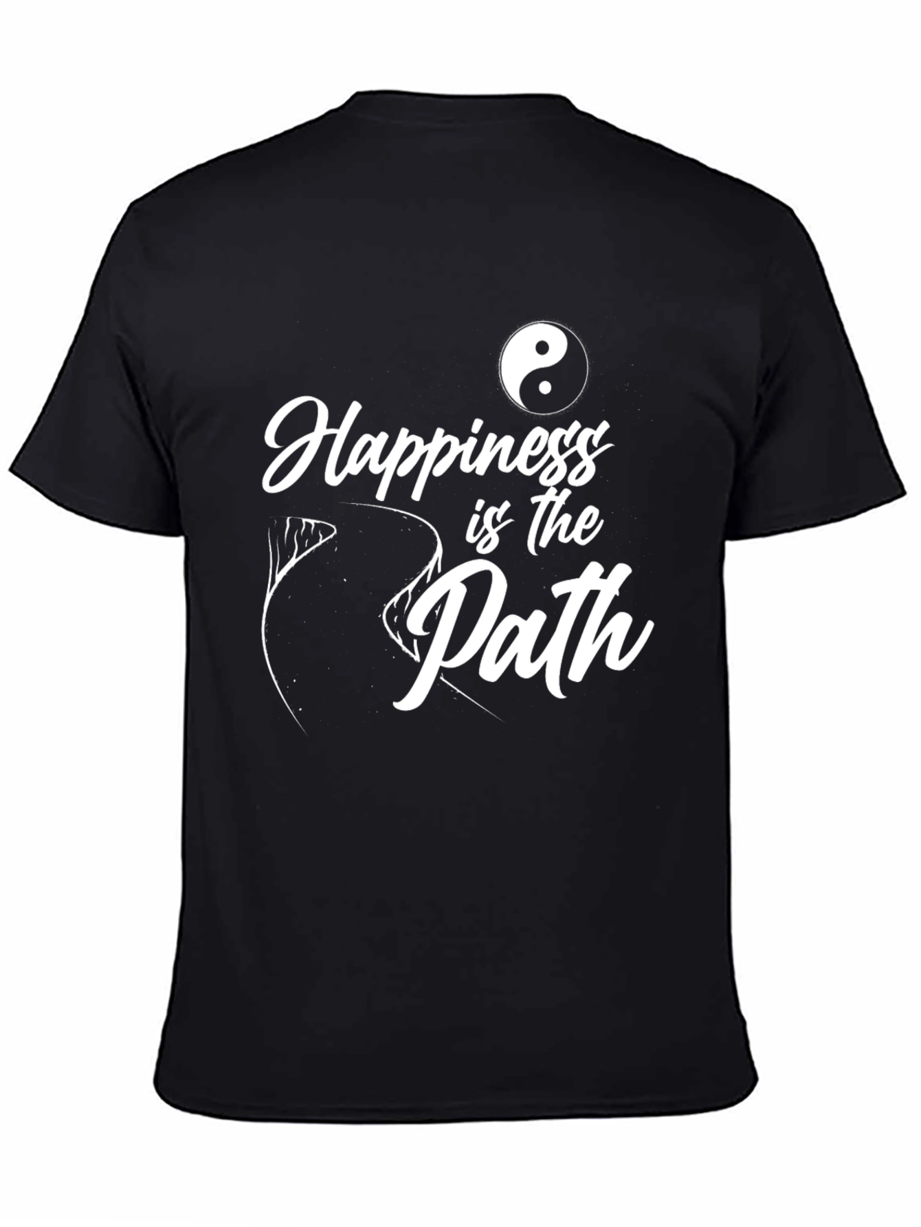 Black Happiness is the Path Graphic Tee view 4