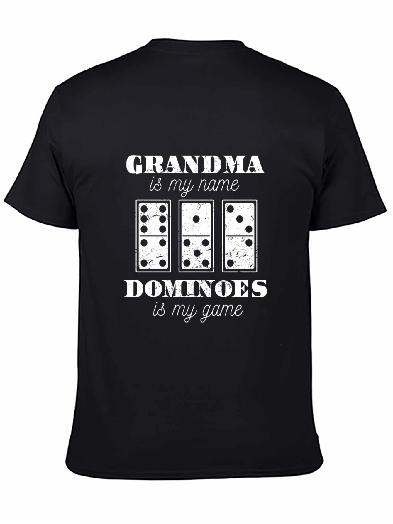 Black Grandma Dominoes Graphic Tee view 4