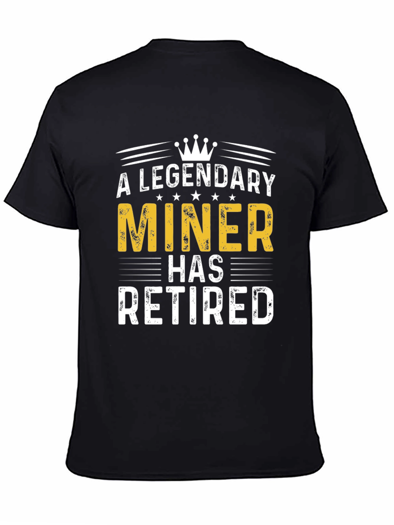 Black Legendary Miner Retired T-Shirt - Perfect Retirement Gift view 4