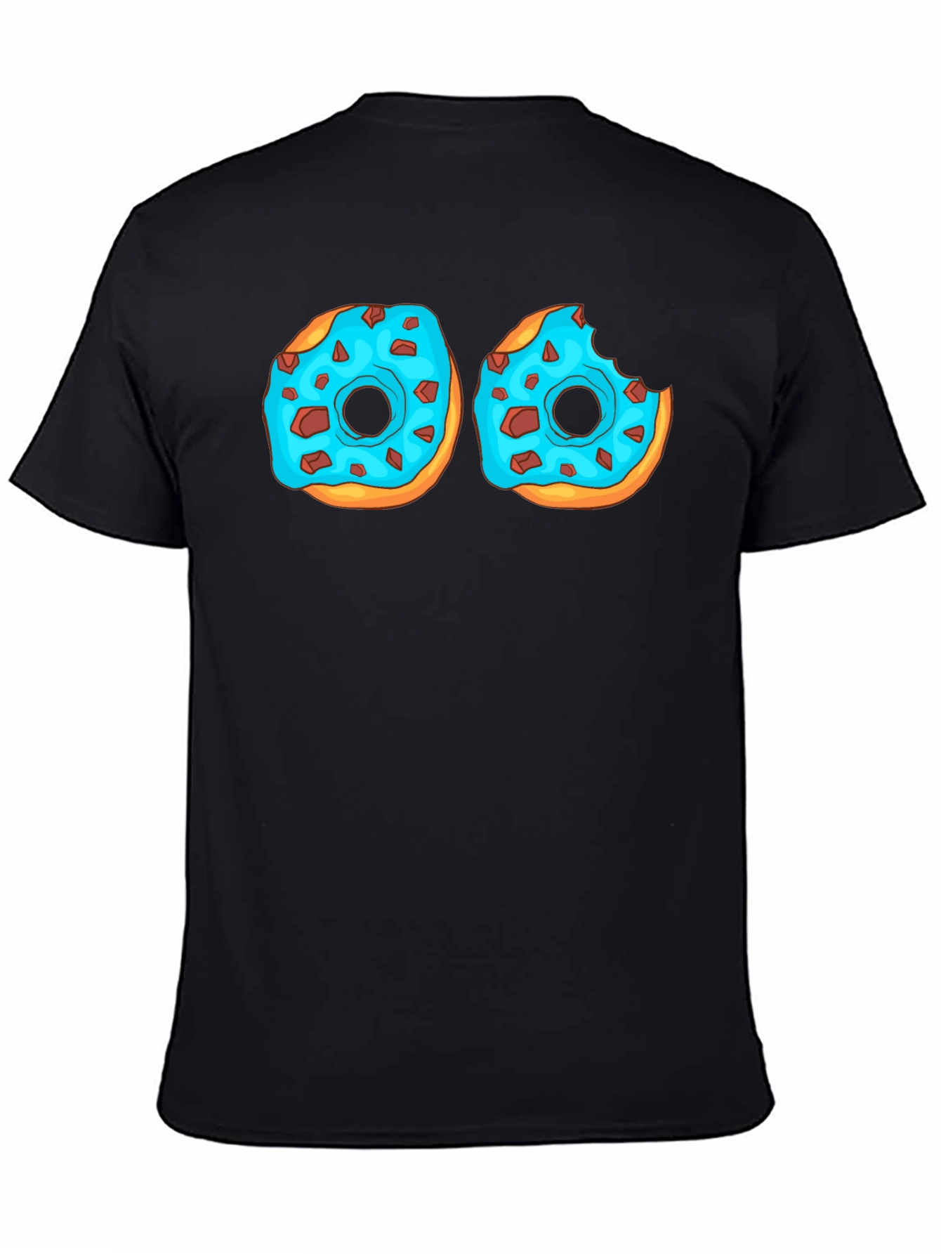 Black Donut T-Shirt: Funny Graphic Tee for Food Lovers view 4