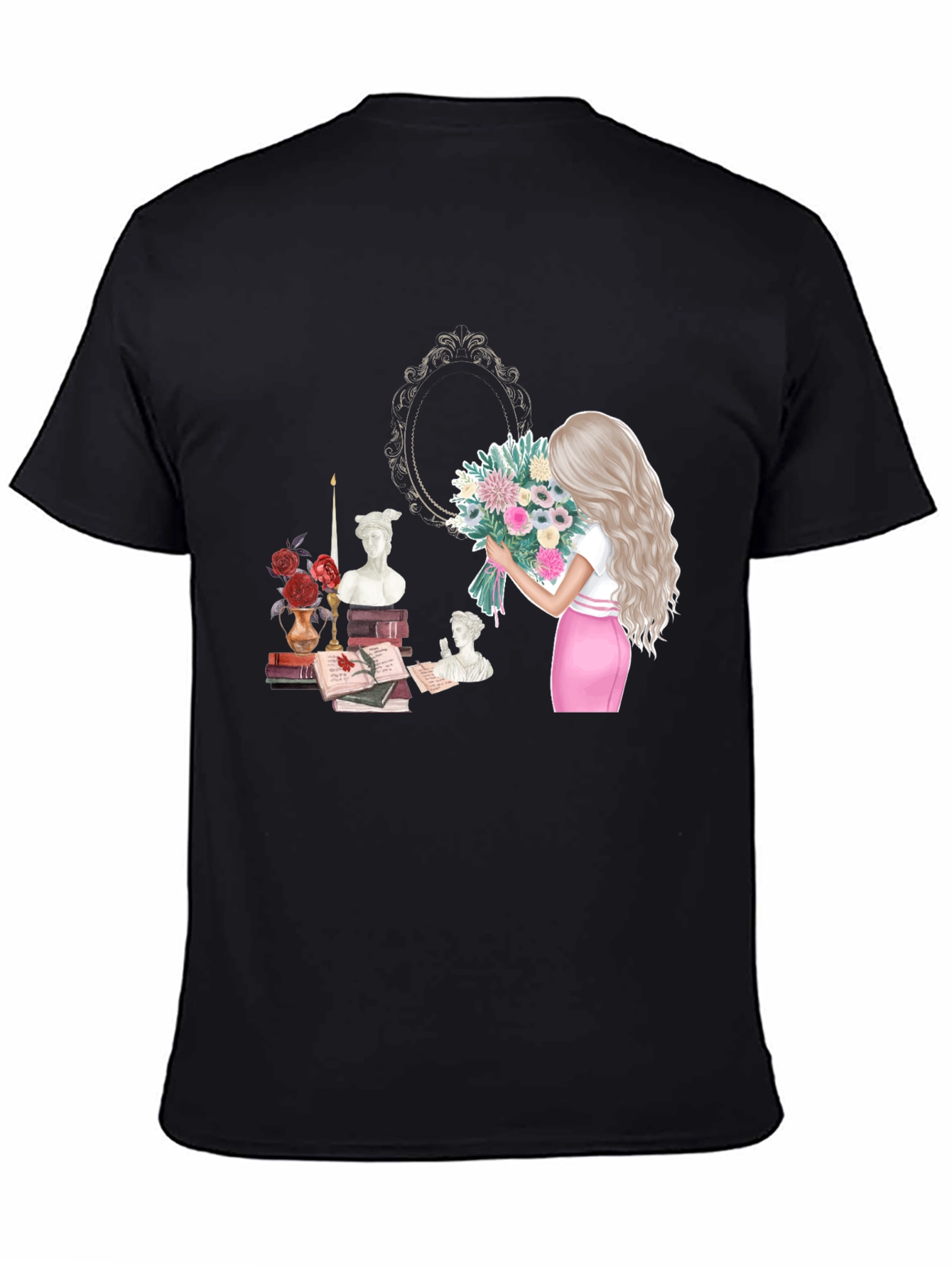 Floral Girl T-Shirt - Artsy Aesthetic - 4