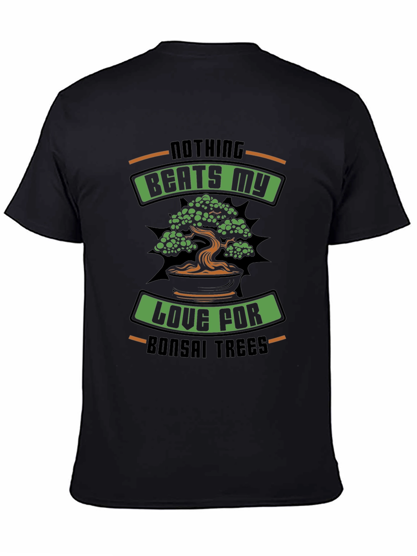 Black Bonsai Tree Lover Graphic Tee - Nature Inspired Design view 4