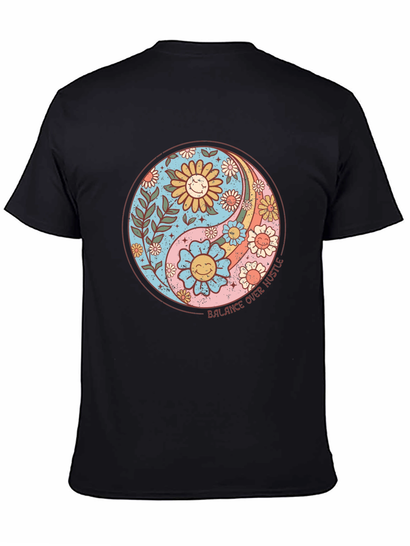 Black Balance Over Hustle Graphic T-Shirt view 4