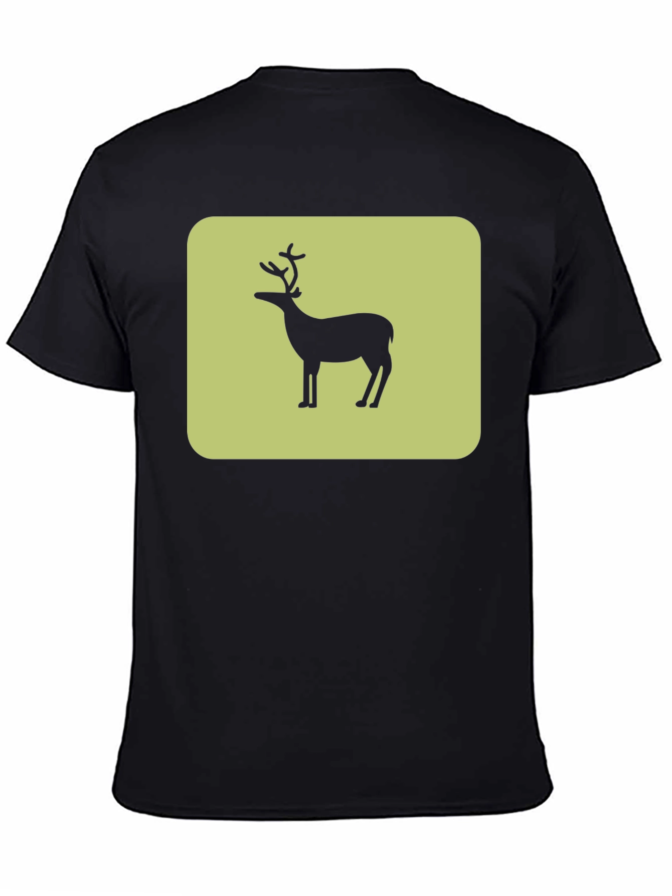 Black Deer Graphic Tee - Black Cotton Blend view 4