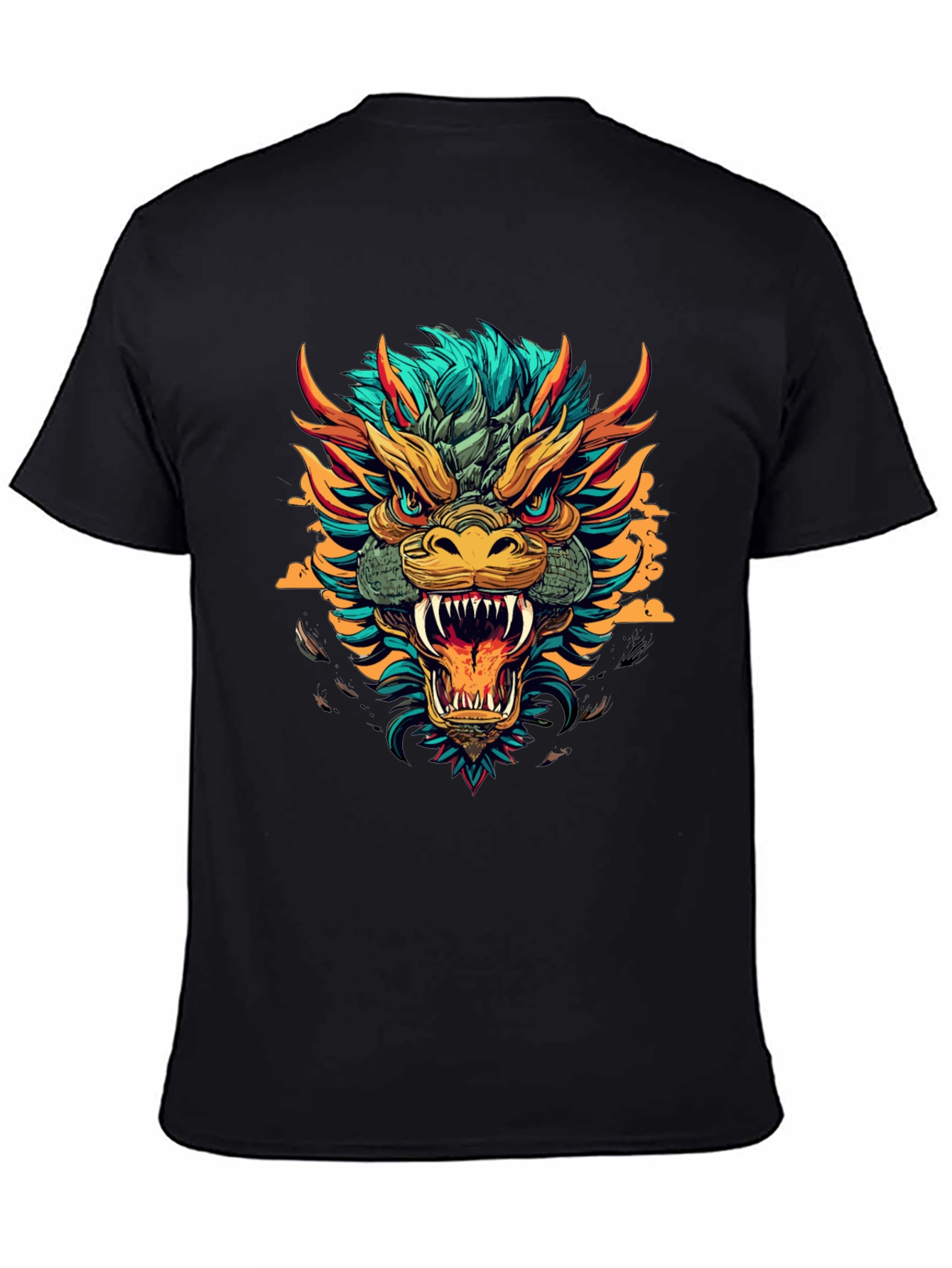 Black Dragon Graphic Black T-Shirt view 4