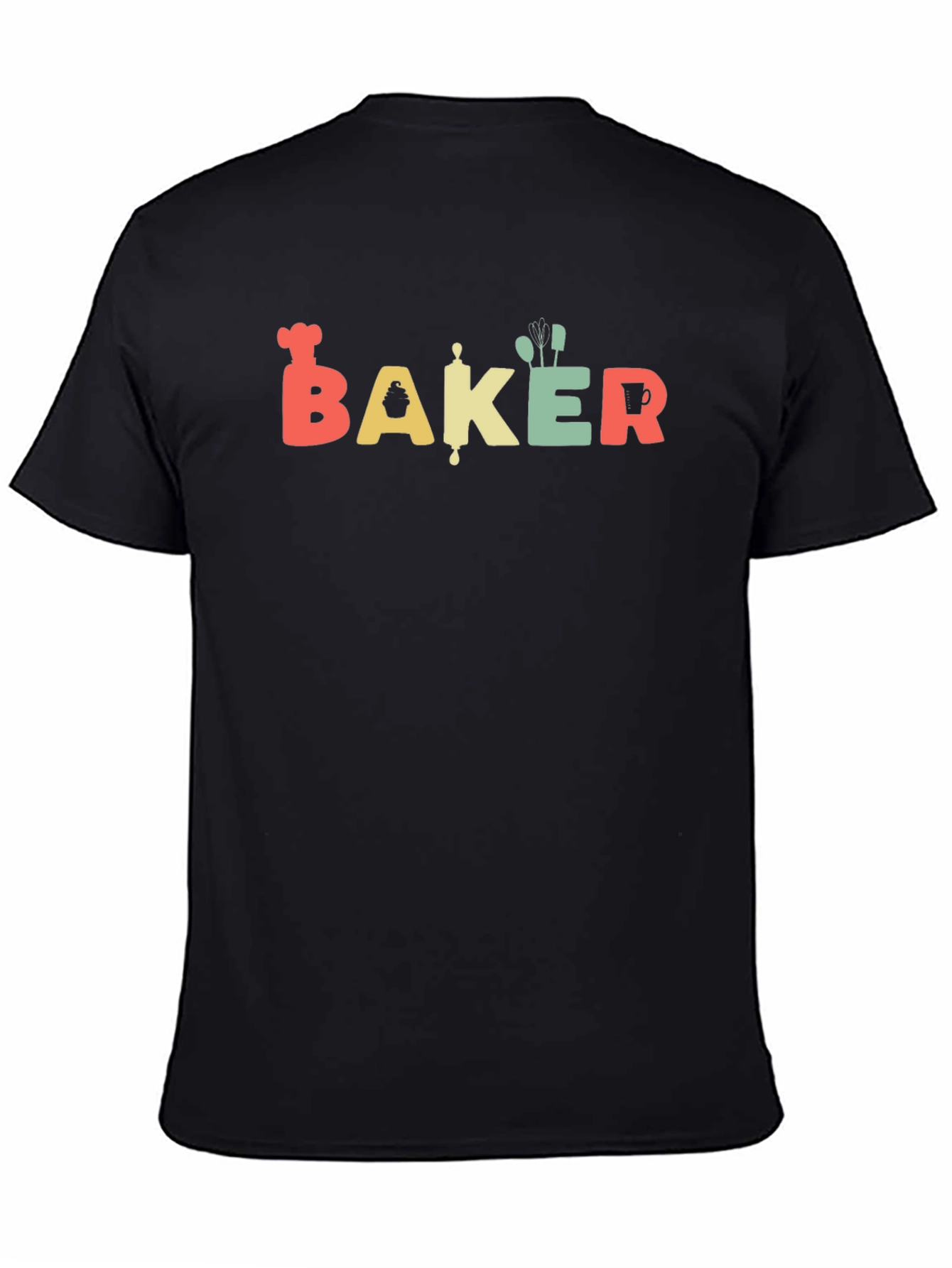 Black Baker T-Shirt - Funny Baking Tee view 4