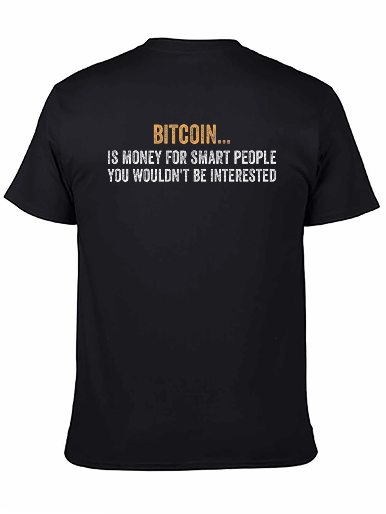 Black Bitcoin Smart People T-Shirt view 4