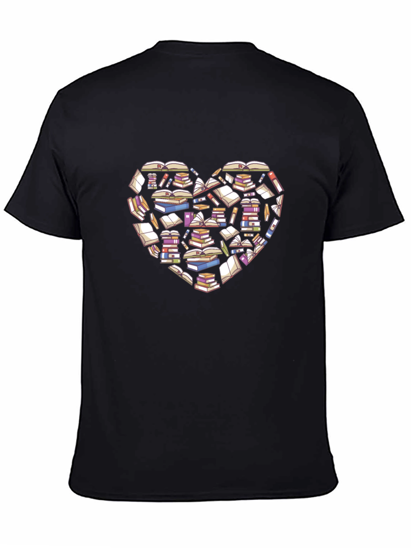Black Book Lover Heart T-Shirt - Black Cotton view 4