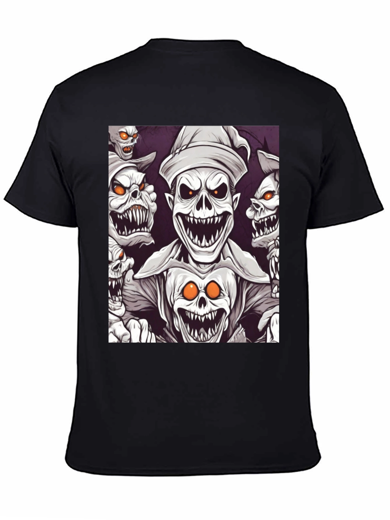 Black Spooky Cartoon T-Shirt view 4
