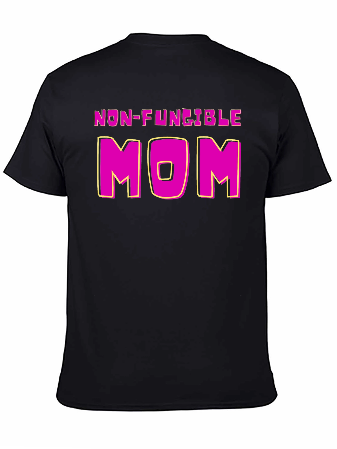 Black Non-Fungible Mom Funny T-Shirt view 4