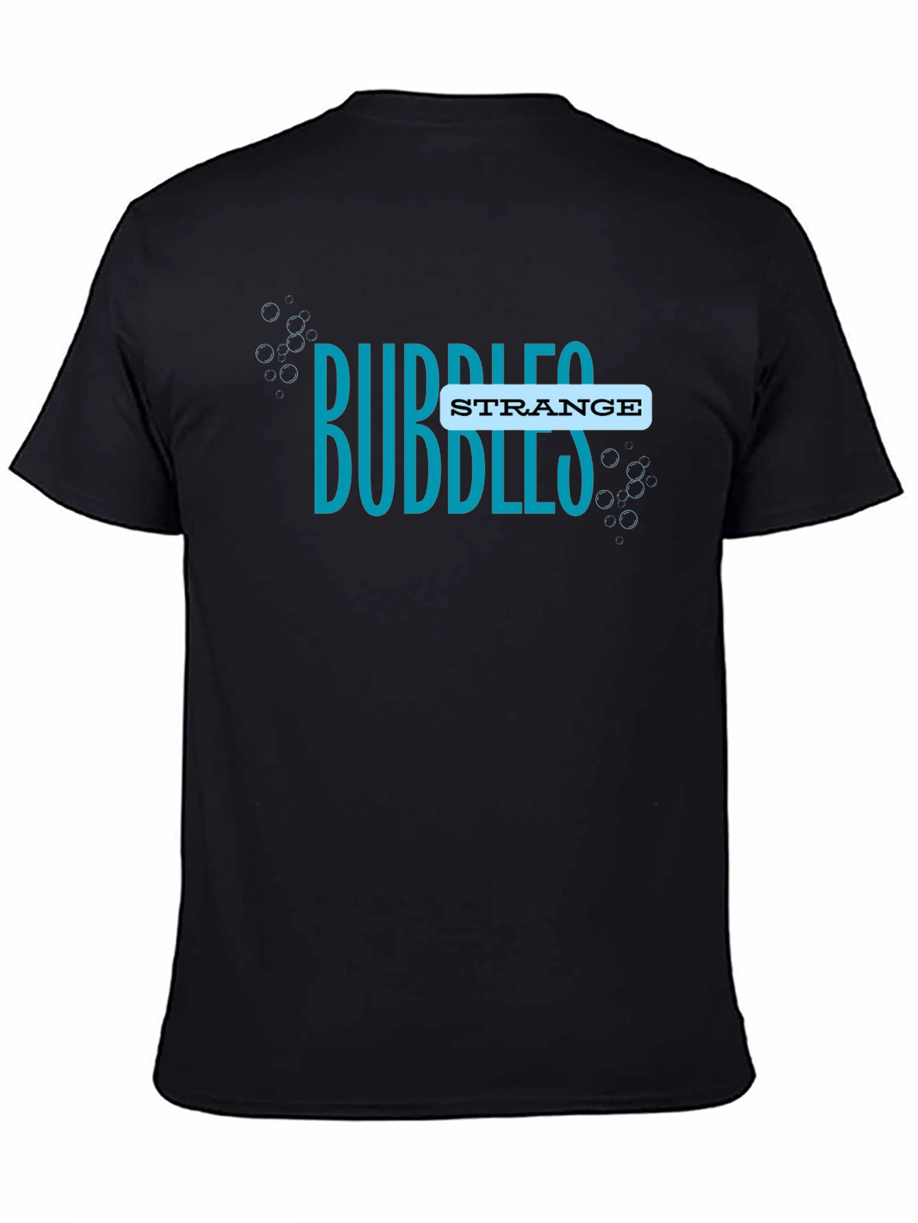 Black Bubbles Strange T-Shirt - Unique Design view 4