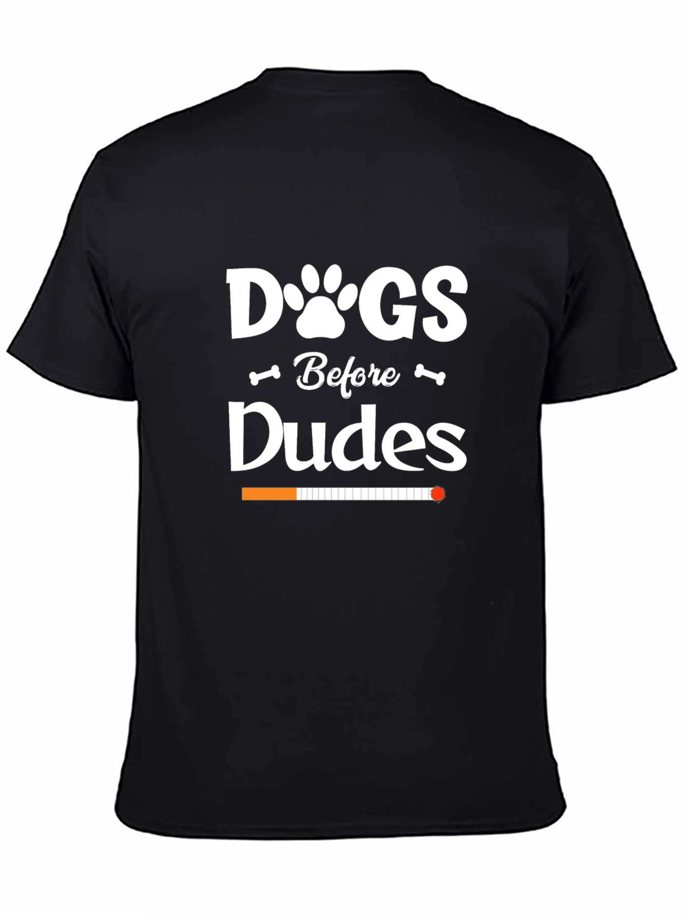 Black Dogs Before Dudes Black Graphic T-Shirt view 4