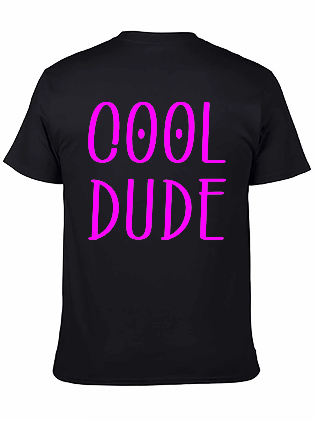 Black Cool Dude Graphic Tee - Black Cotton Blend T-Shirt view 4