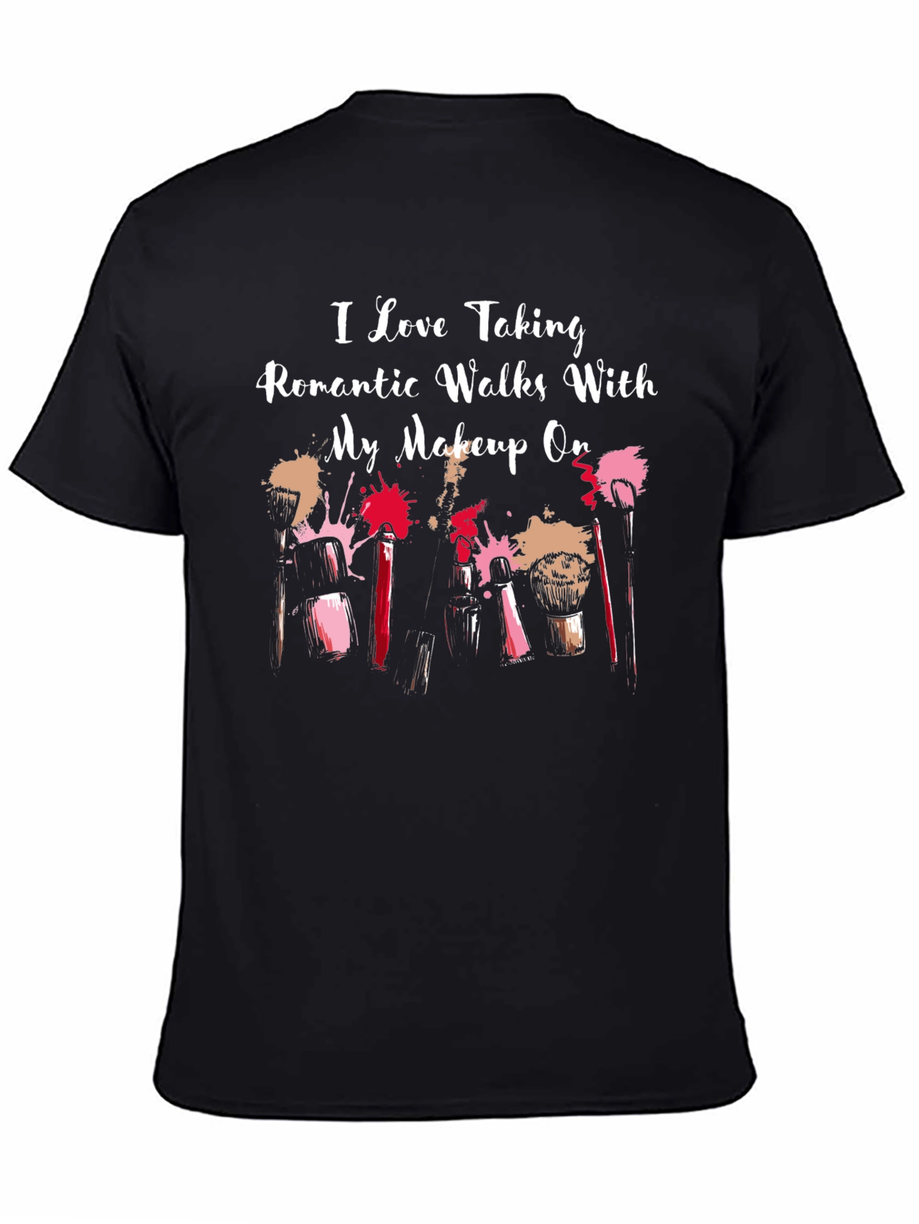 Black Makeup Lover's T-Shirt - Romantic Walks view 4