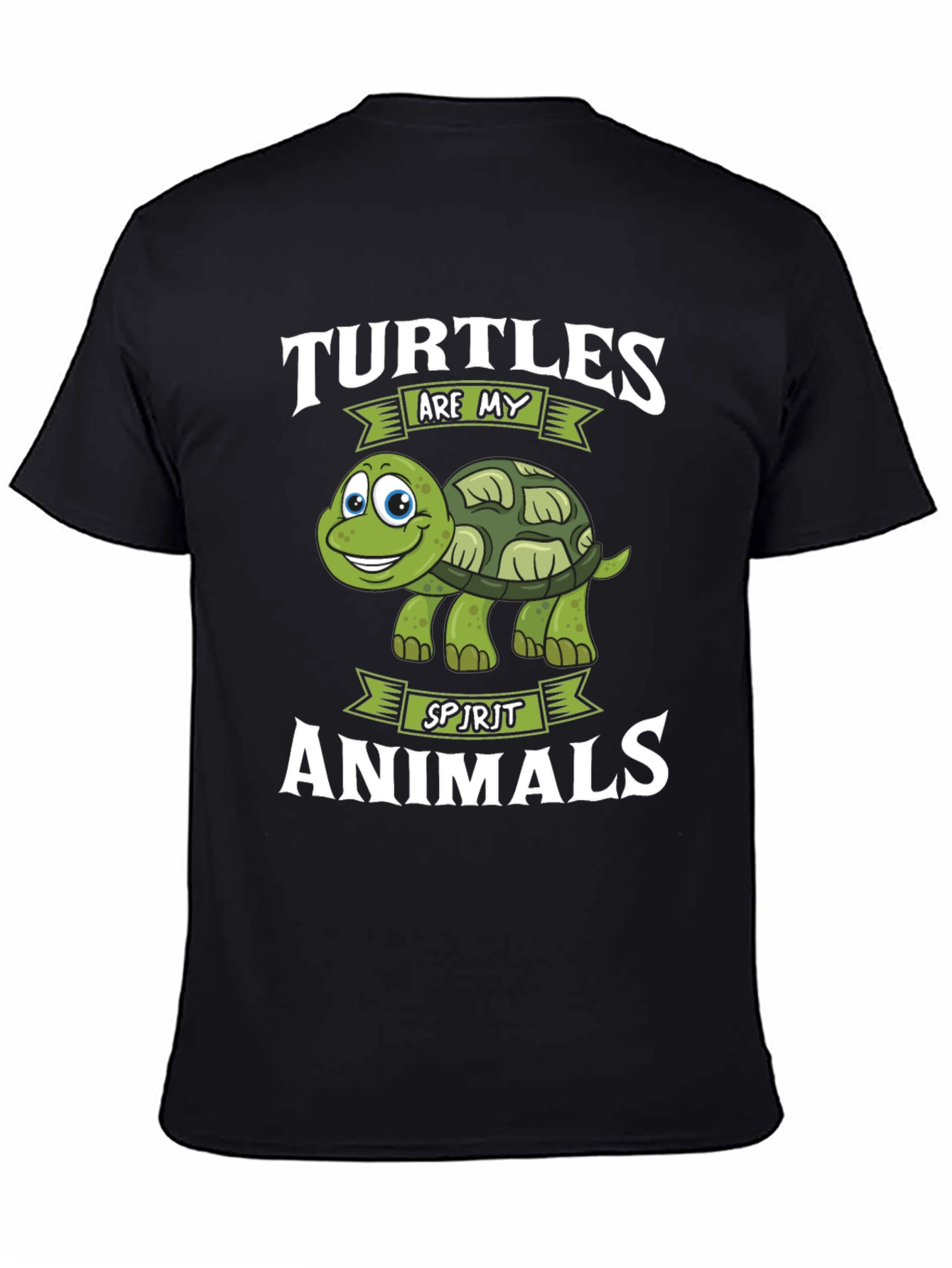 Black Turtles Are My Spirit Animals Graphic Tee view 4