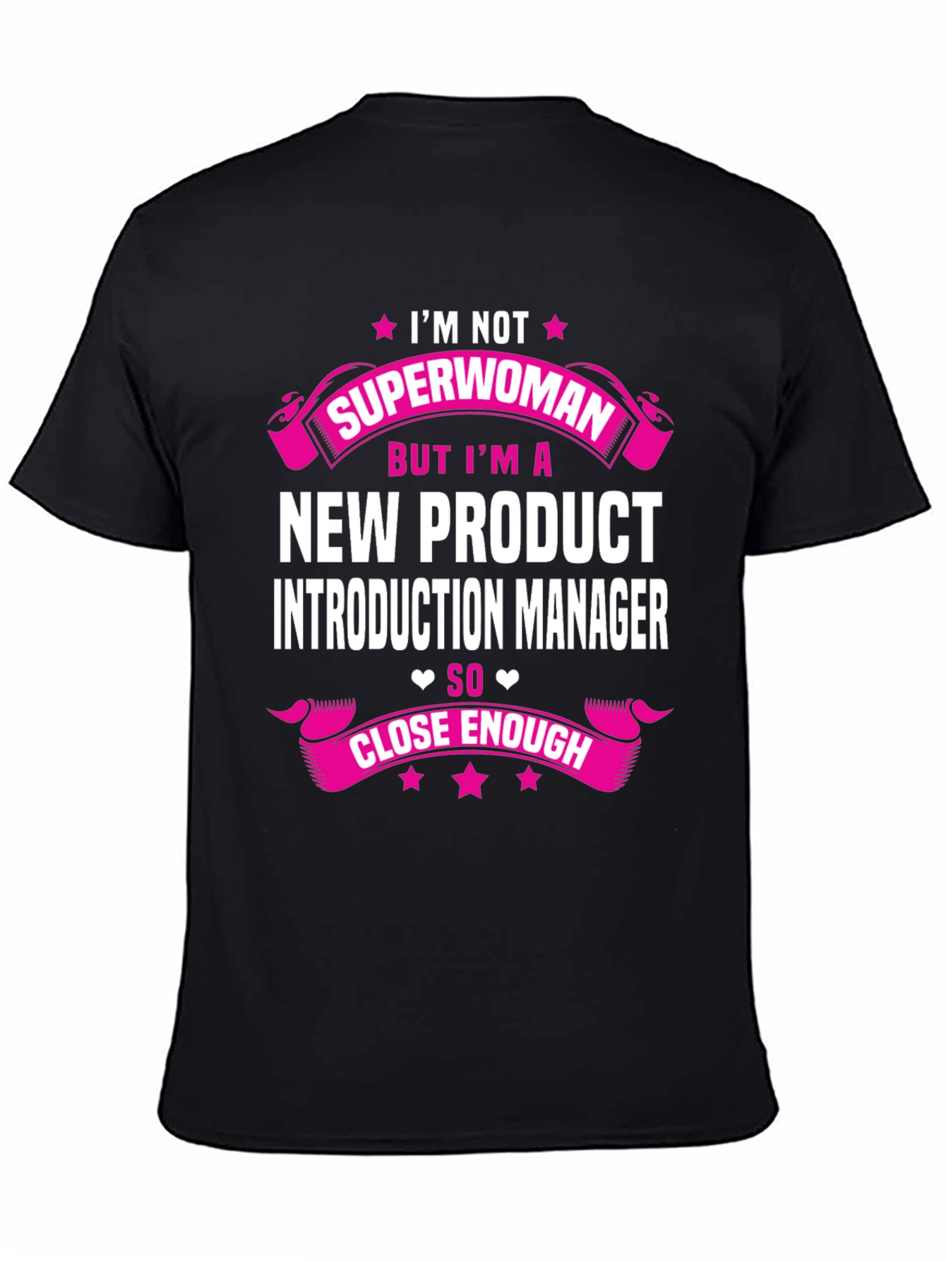 Black New Product Introduction Manager T-Shirt view 4