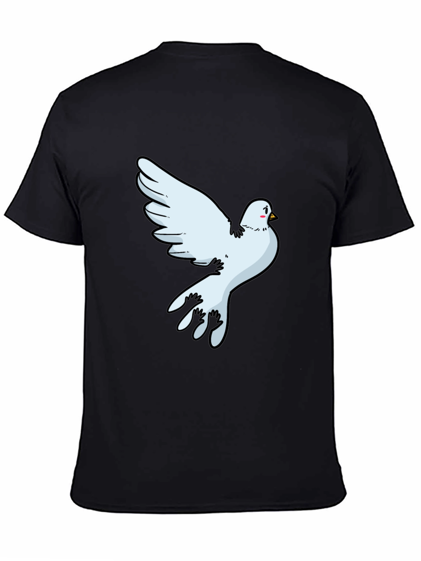 Black Dove Graphic Black T-Shirt - Soft Cotton Blend view 4