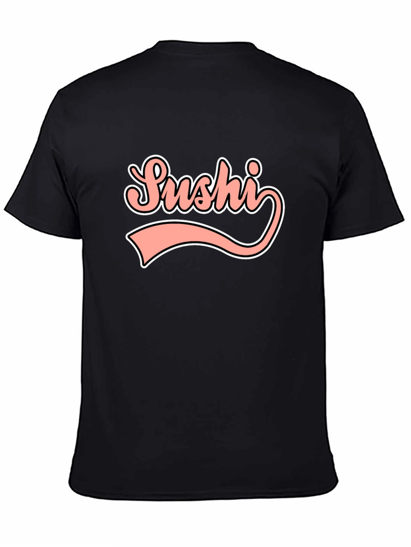 Black Sushi Retro Graphic Tee - Trendy Unisex T-Shirt view 4