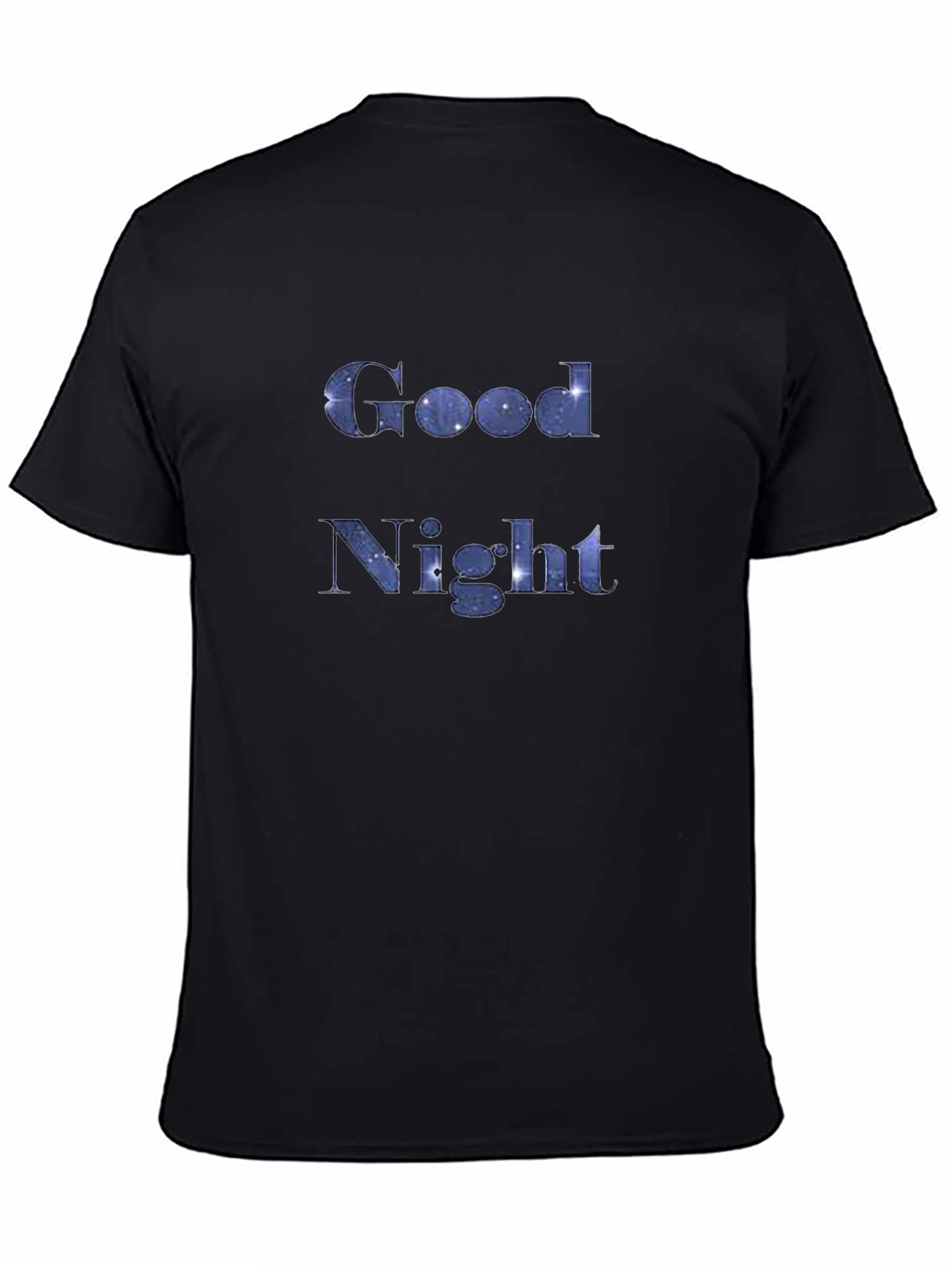 Black Good Night Space Galaxy Tee view 4