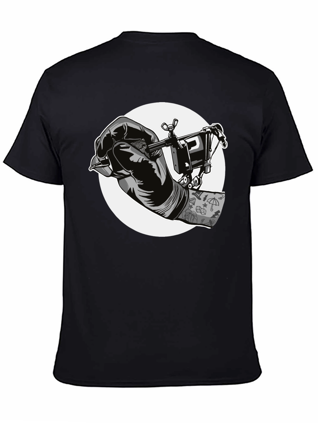 Black Tattoo Artist Graphic T-Shirt view 4