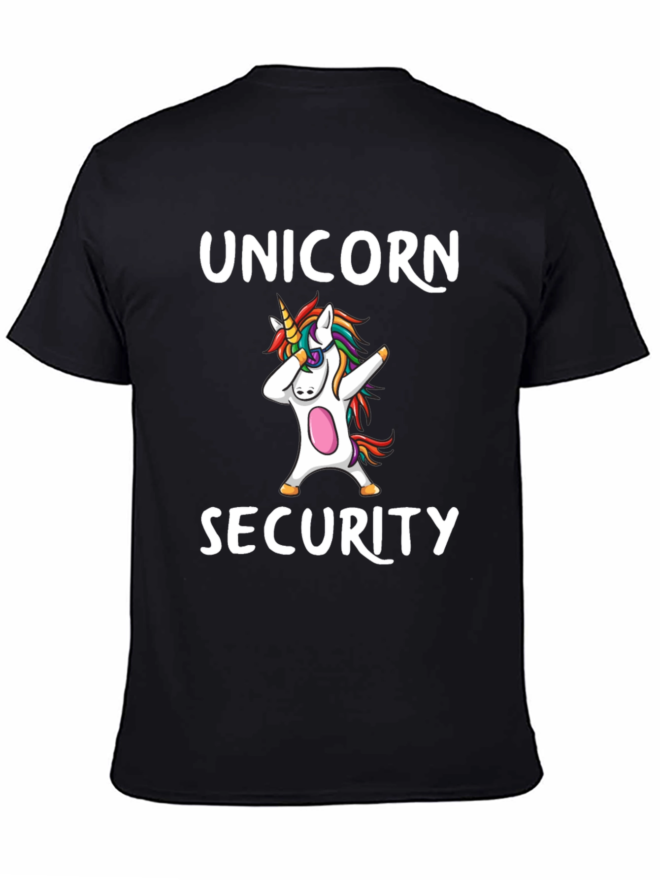 Black Unicorn Security T-Shirt - Dabbing Unicorn view 4
