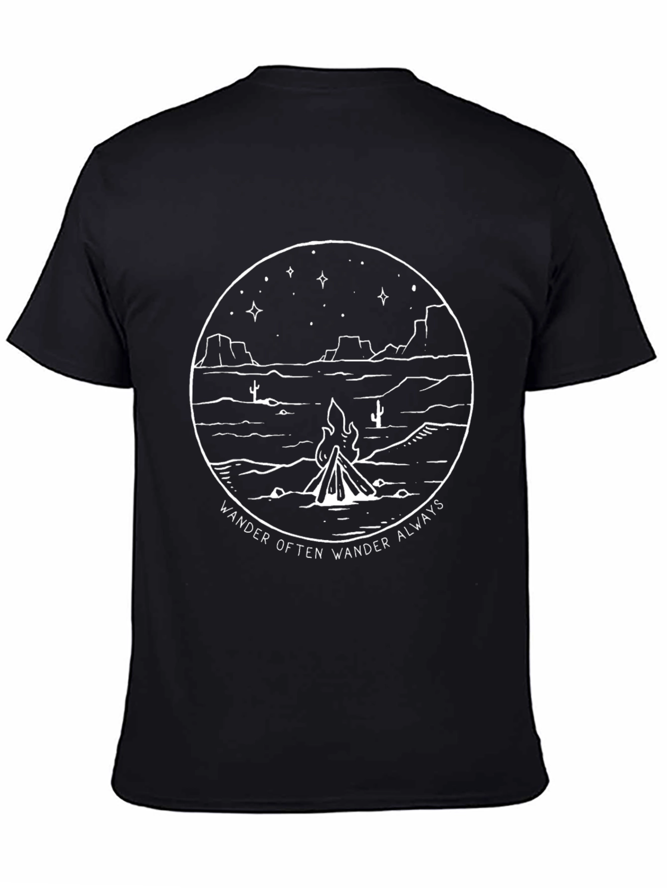 Black Wander Often Graphic T-Shirt - Adventure Tee view 4