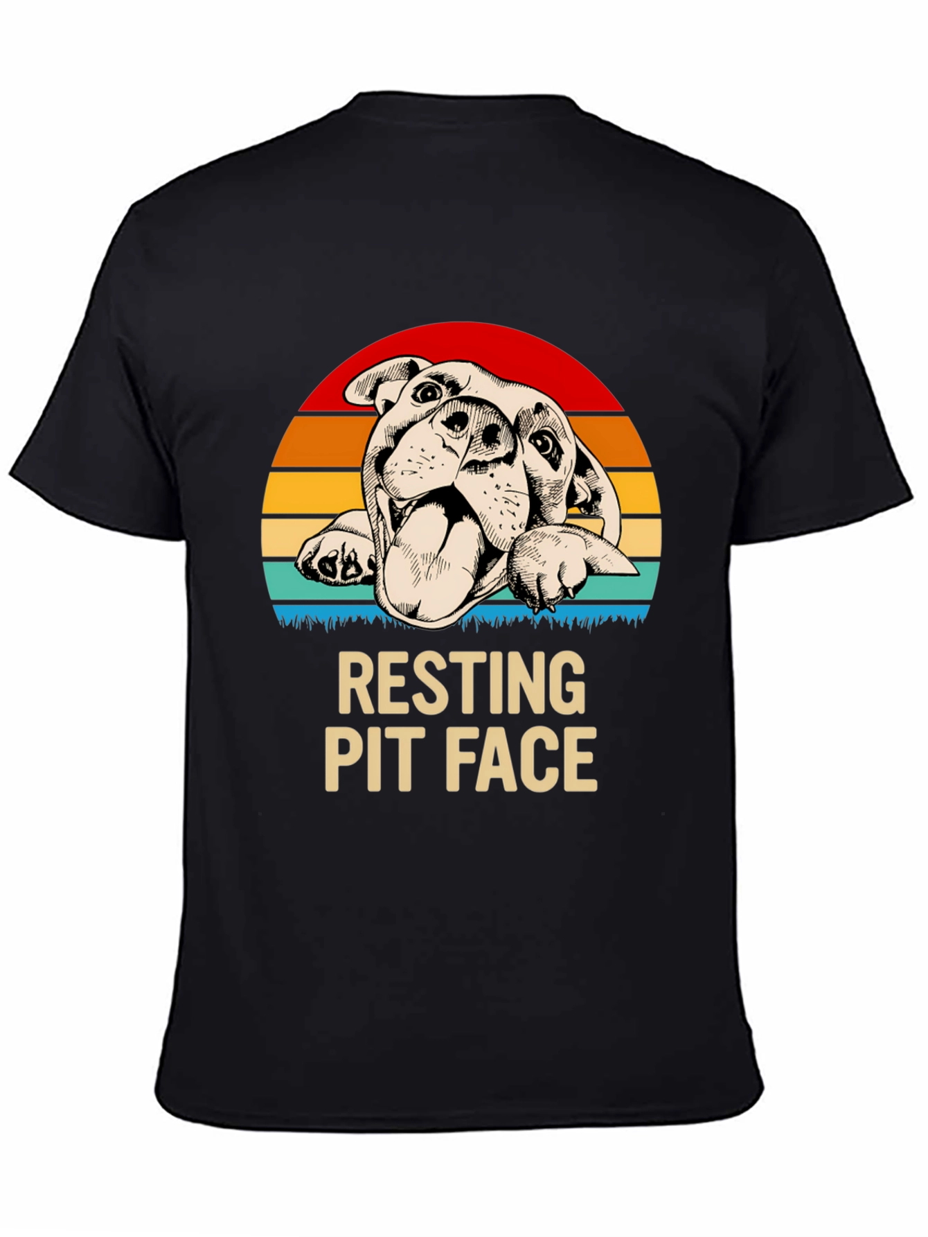 Black Resting Pit Face Graphic Tee - Unisex view 4