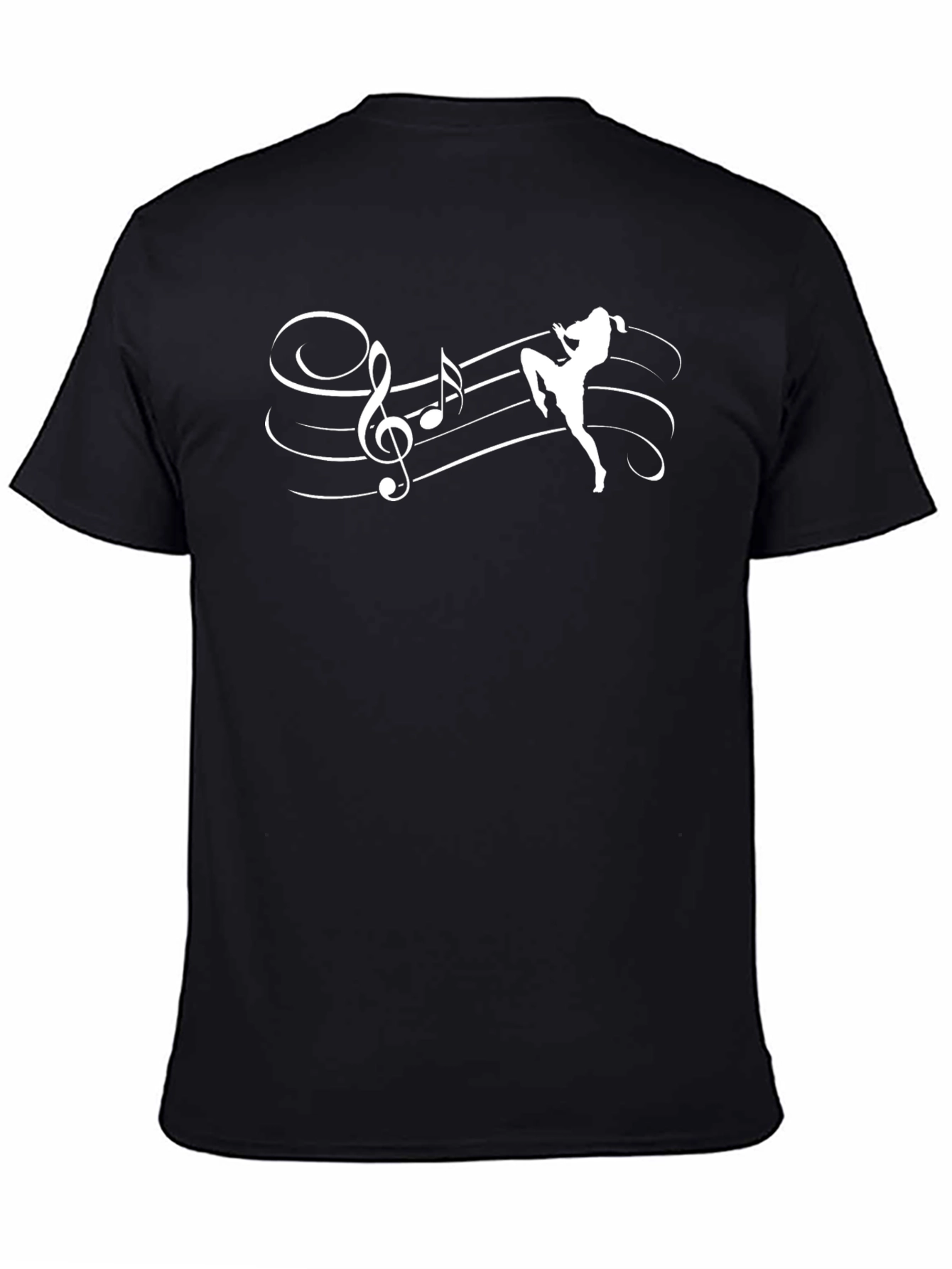 Black Musical Kickboxing Black T-Shirt - Unique Design view 4