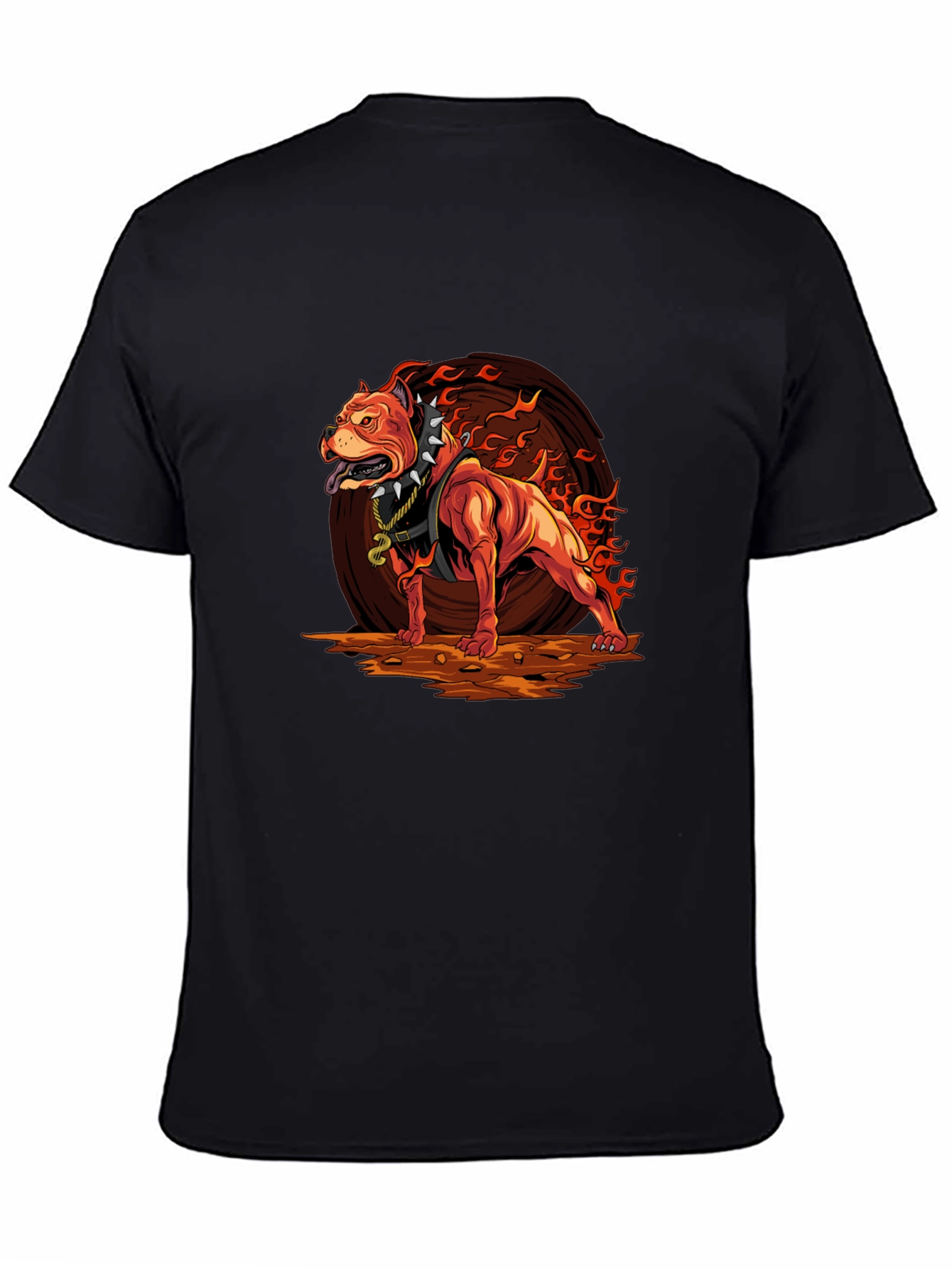 Fiery Pitbull Graphic Tee - Bold Streetwear - 4
