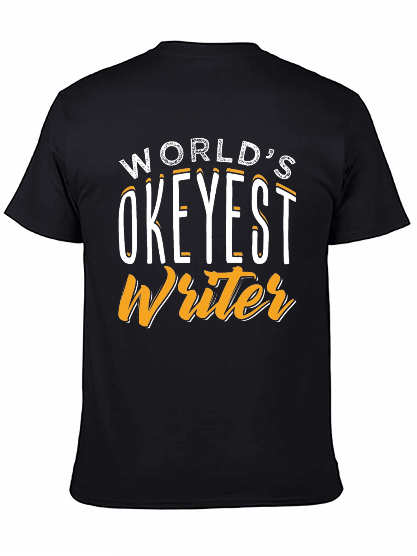 Black World's Okeyest Writer Graphic T-Shirt view 4