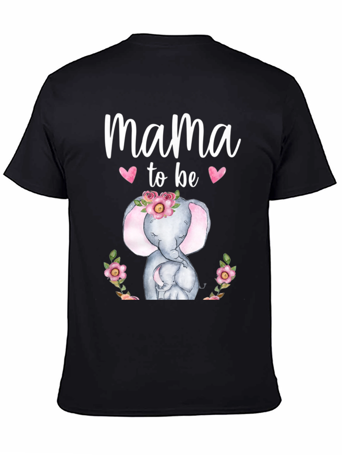 Mama To Be Elephant Graphic T-Shirt - 4