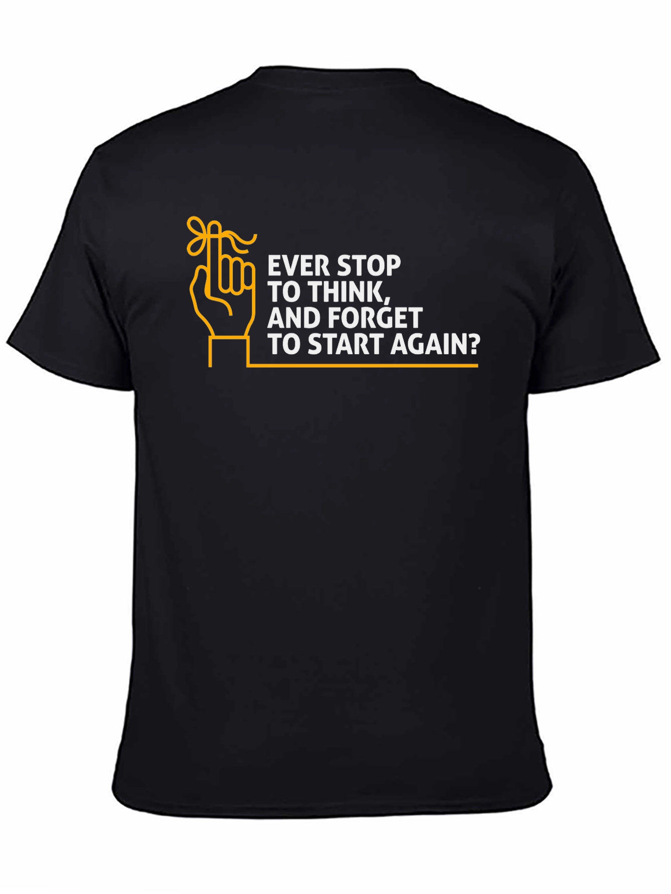Black Ever Stop to Think Funny T-Shirt view 4