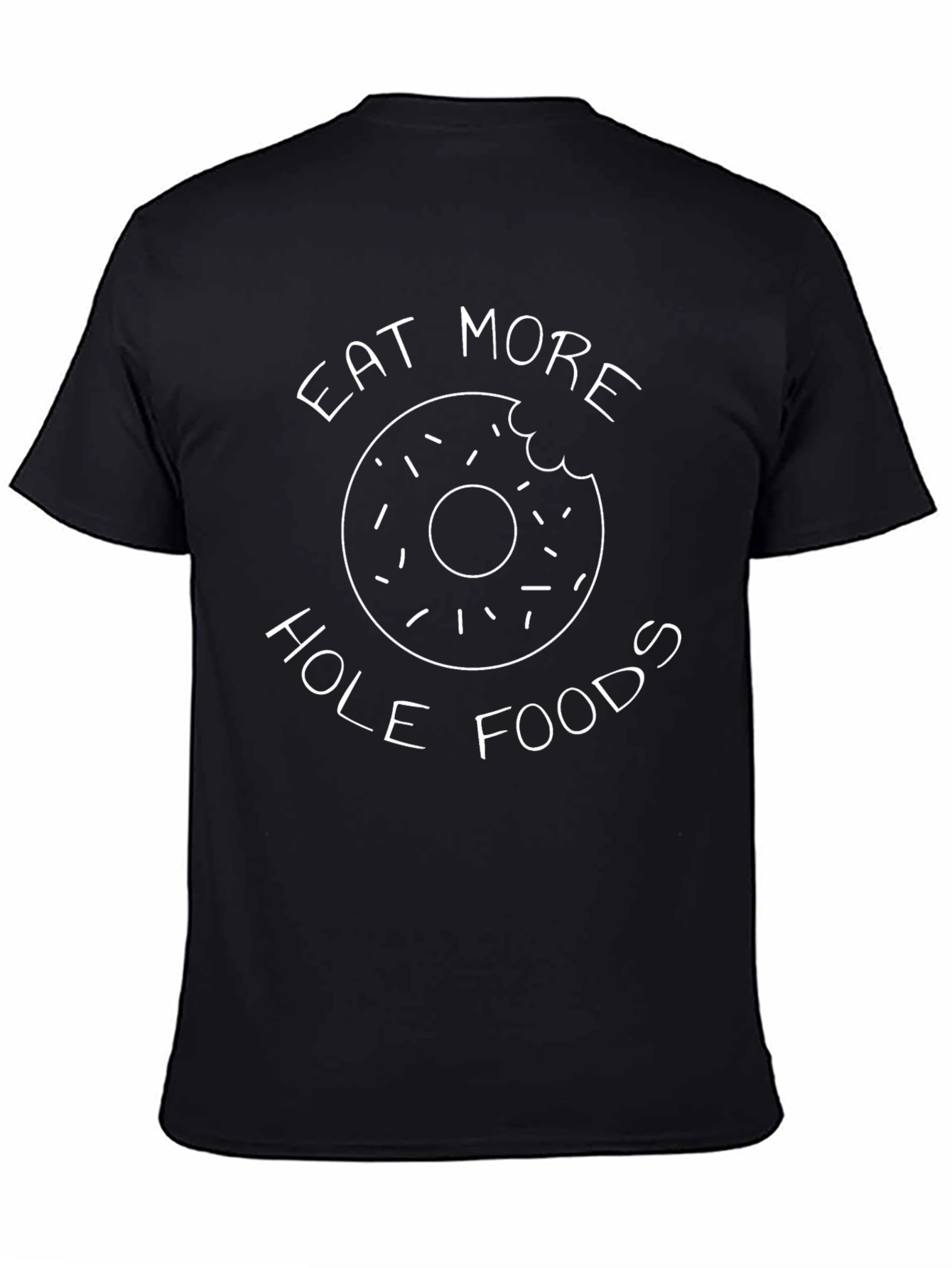 Black Eat More Hole Foods Graphic Tee - Unisex view 4