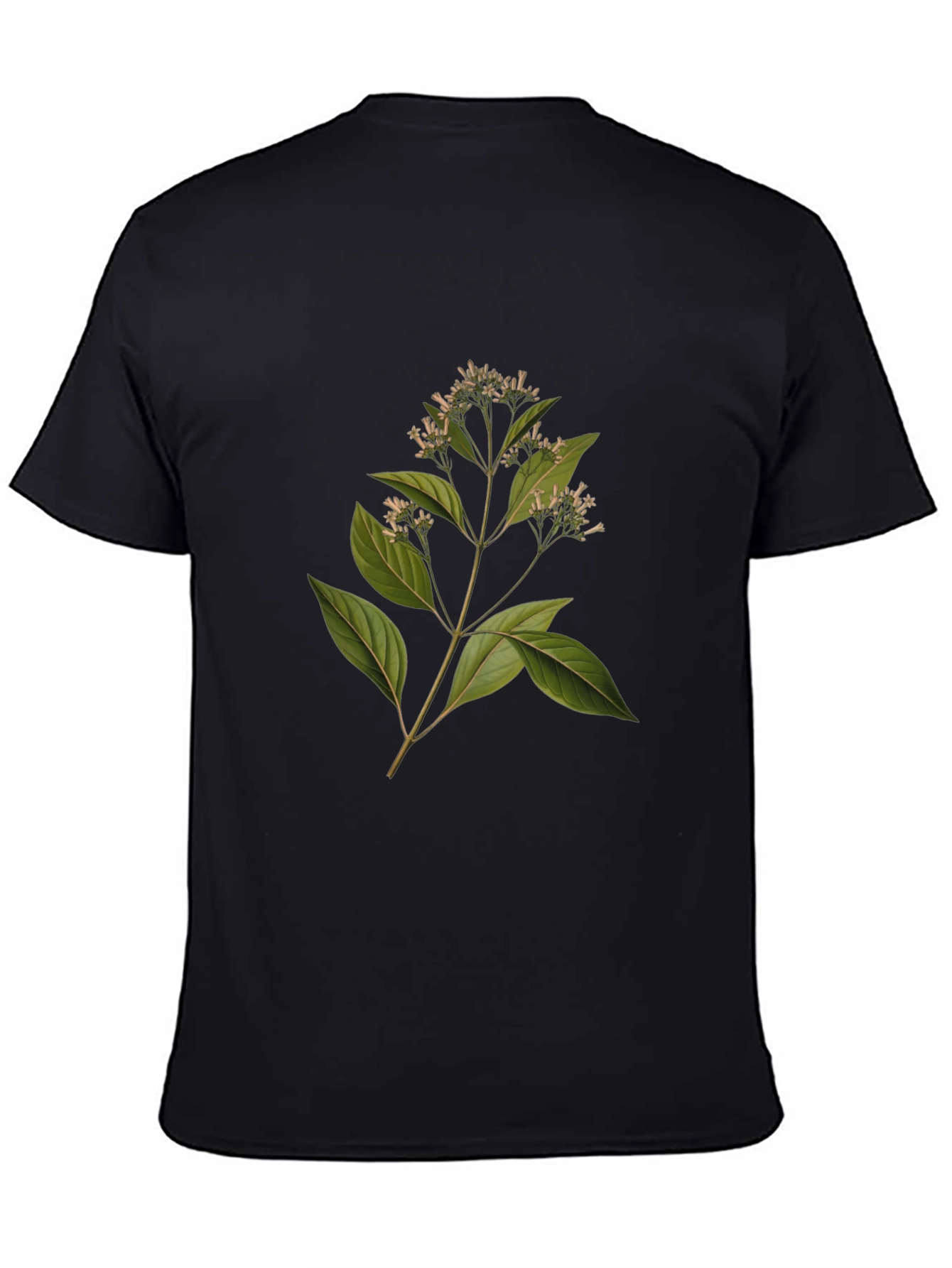 Botanical Print Black T-Shirt - 4