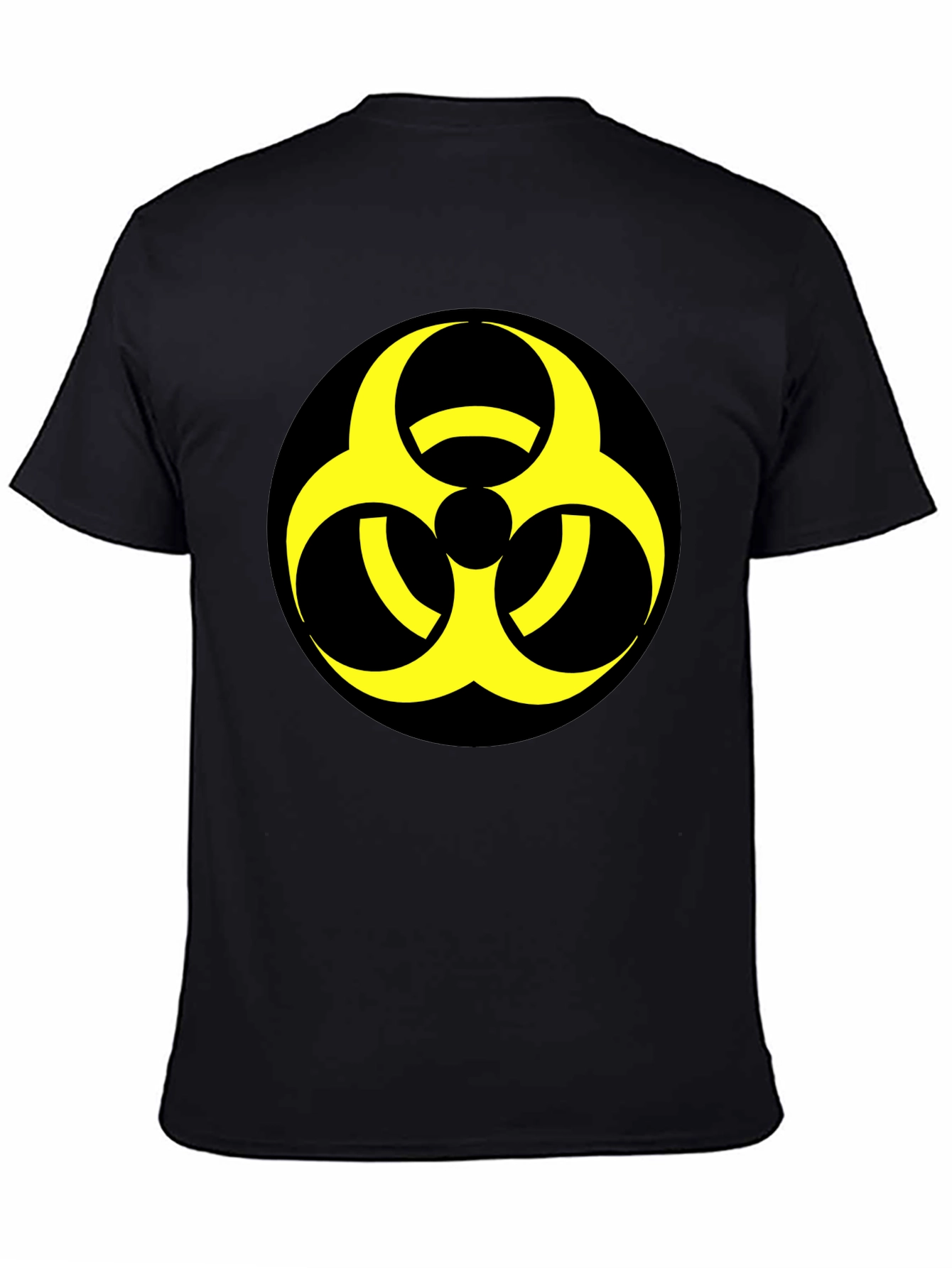 Black Biohazard Symbol Graphic Tee - Bold & Unique view 4