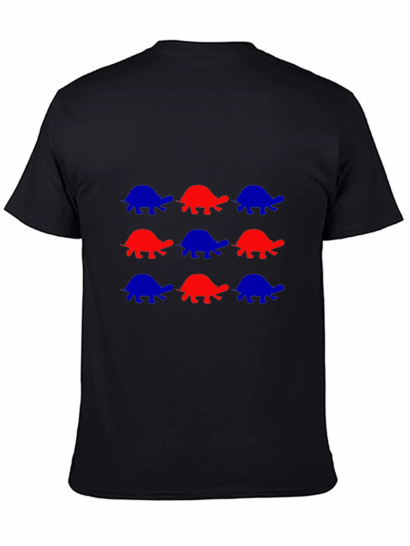 Black Turtle Pattern T-Shirt - Fun and Stylish view 4