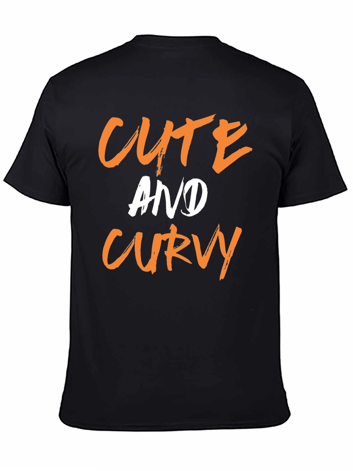 Black Cute And Curvy Graphic T-Shirt view 4