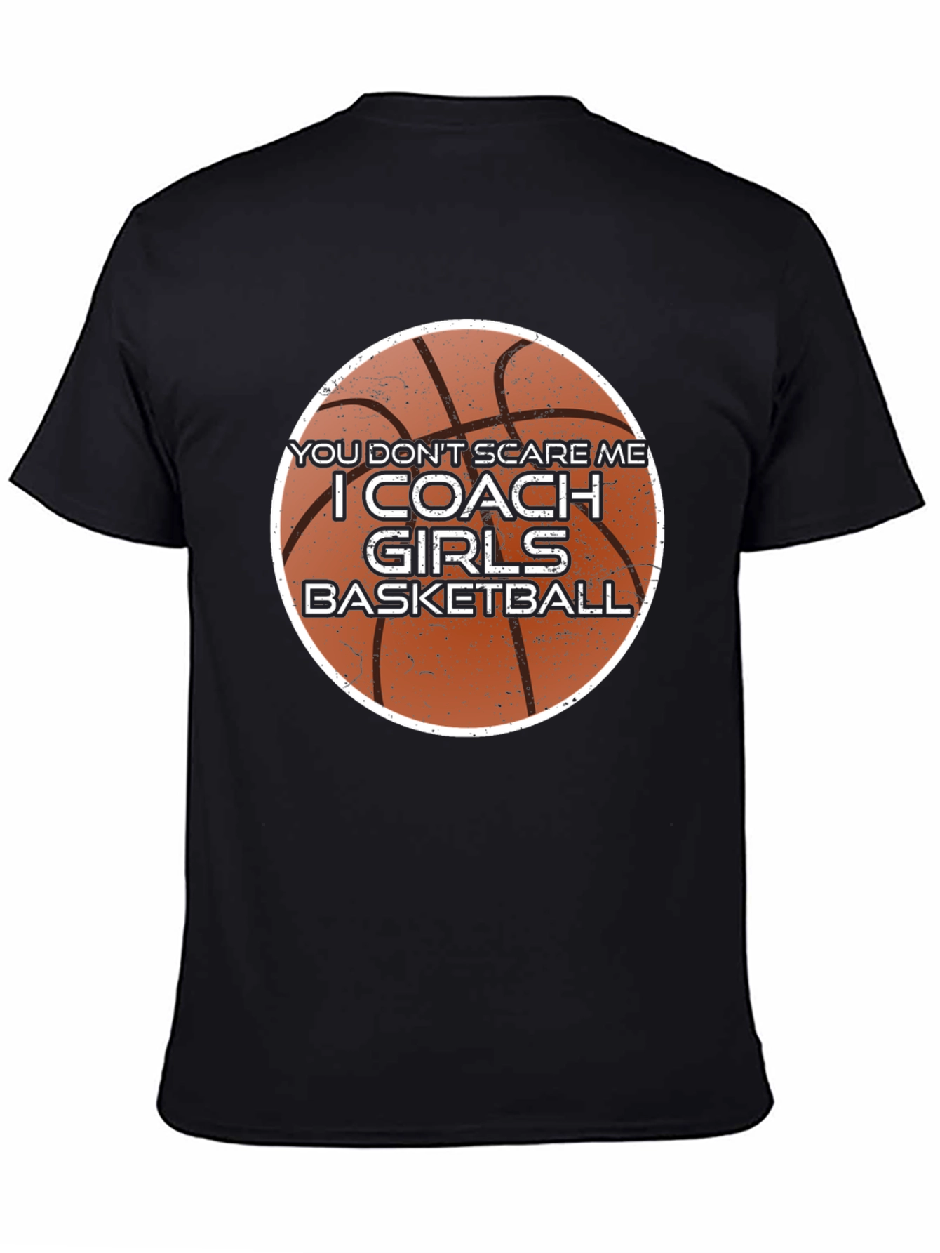 Black Girls Basketball Coach T-Shirt - Funny Design view 4
