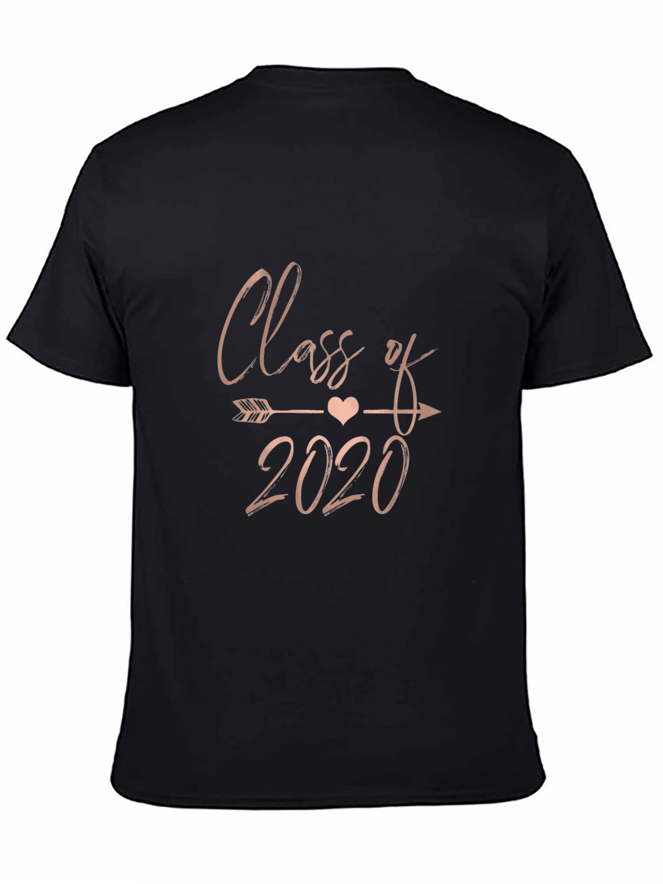 Black Class of 2020 Arrow Heart T-Shirt view 4