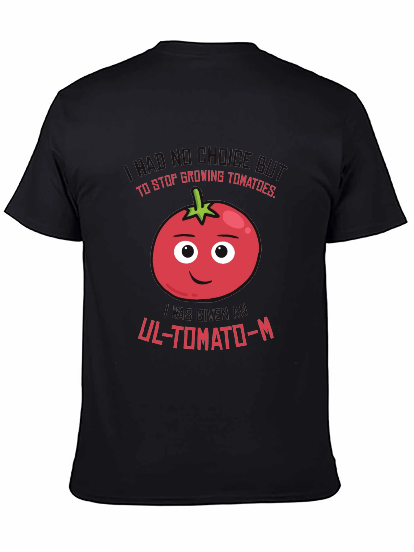 Black Funny Tomato Pun Graphic T-Shirt view 4