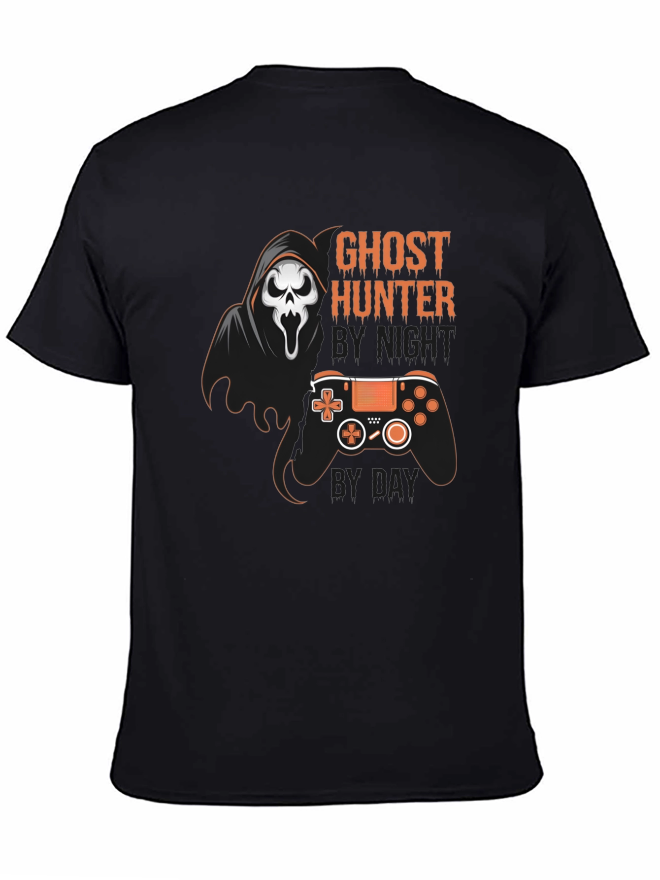 Black Ghost Hunter Gaming T-Shirt view 4
