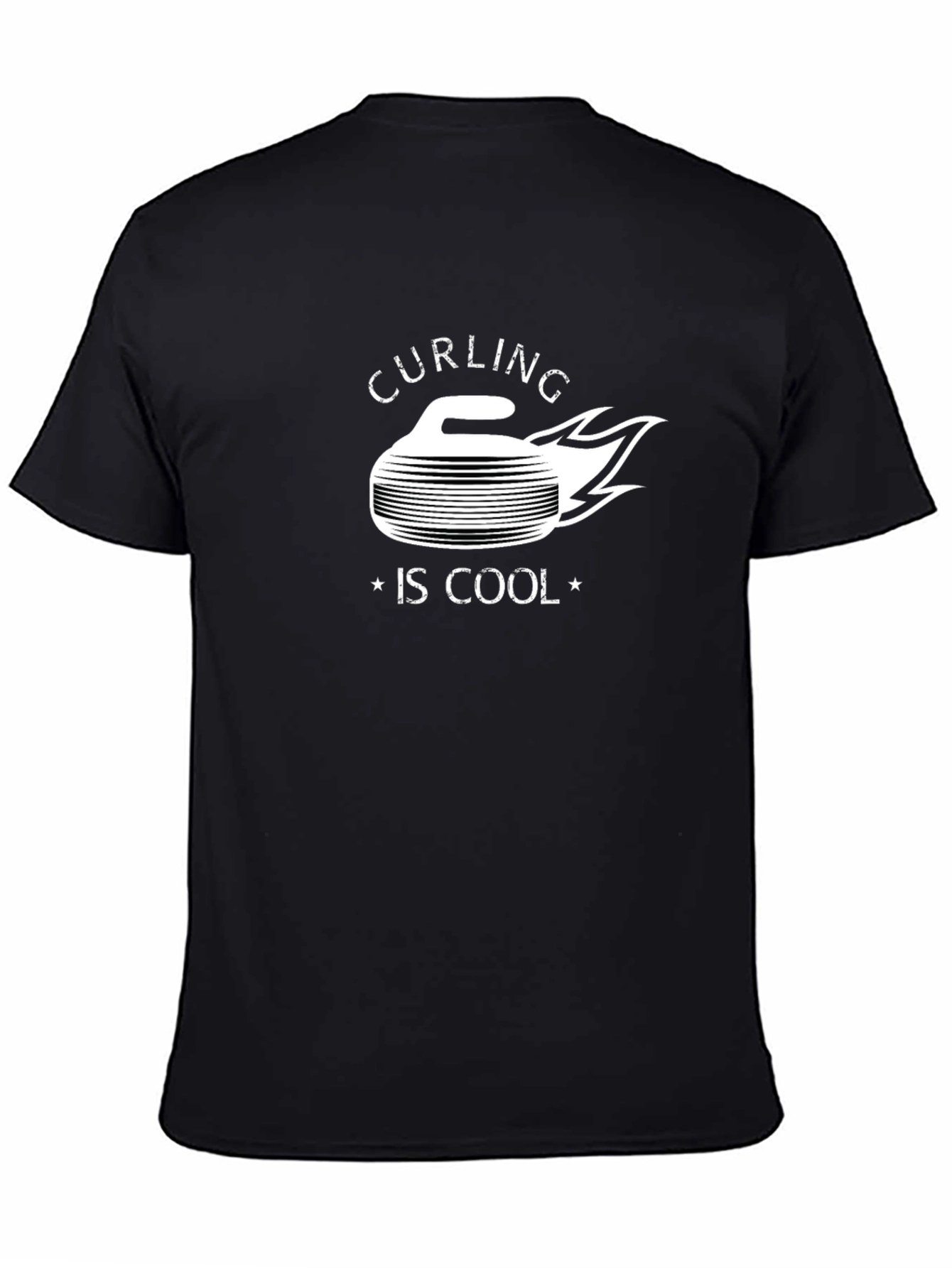 Black Curling Is Cool Black T-Shirt view 4
