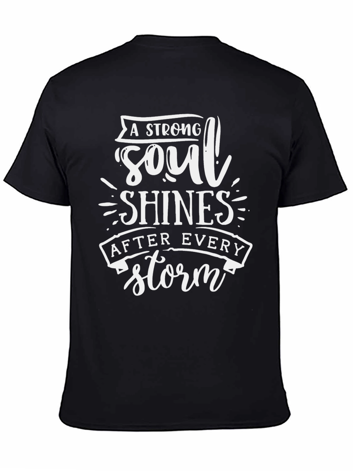Black Strong Soul T-Shirt - Inspiring Graphic Tee view 4