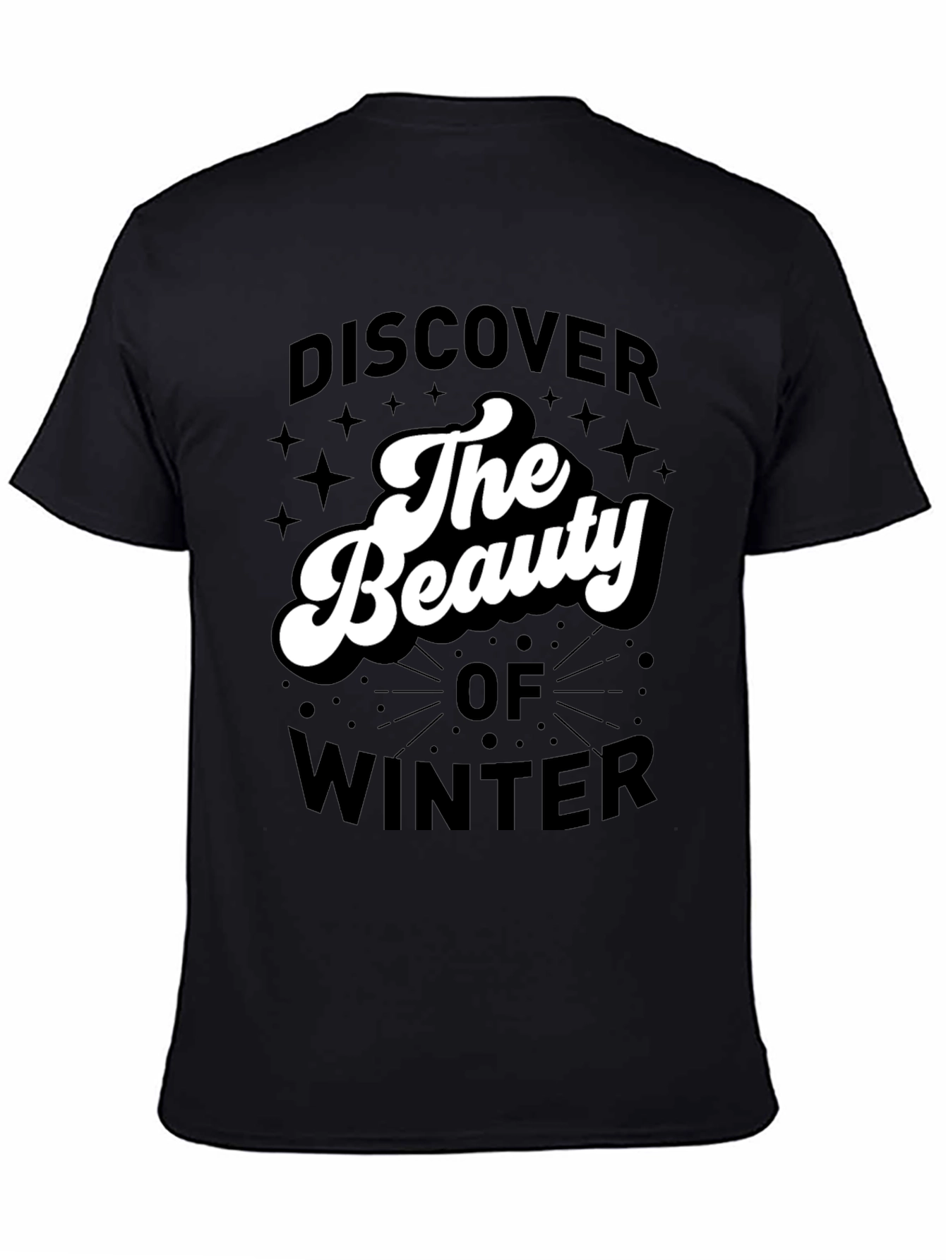 Black Discover The Beauty of Winter Graphic Tee view 4