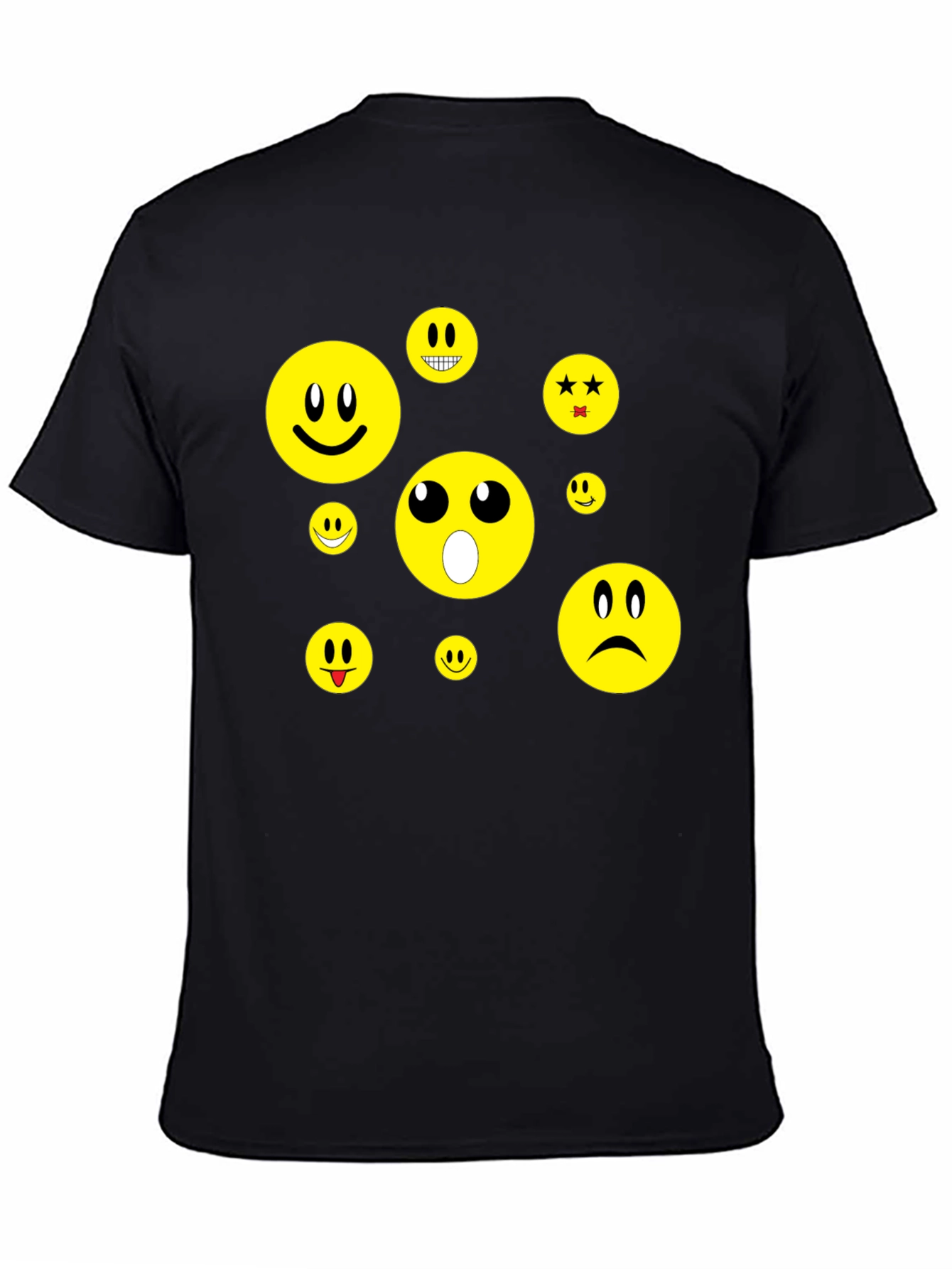 Black Emoji T-Shirt - Express Yourself! view 4
