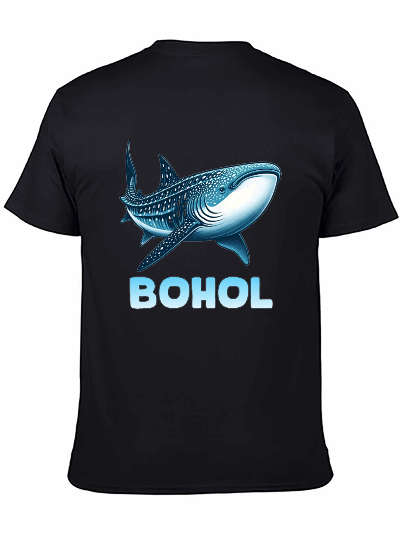 Black Bohol Whale Shark Men's Graphic Tee view 4